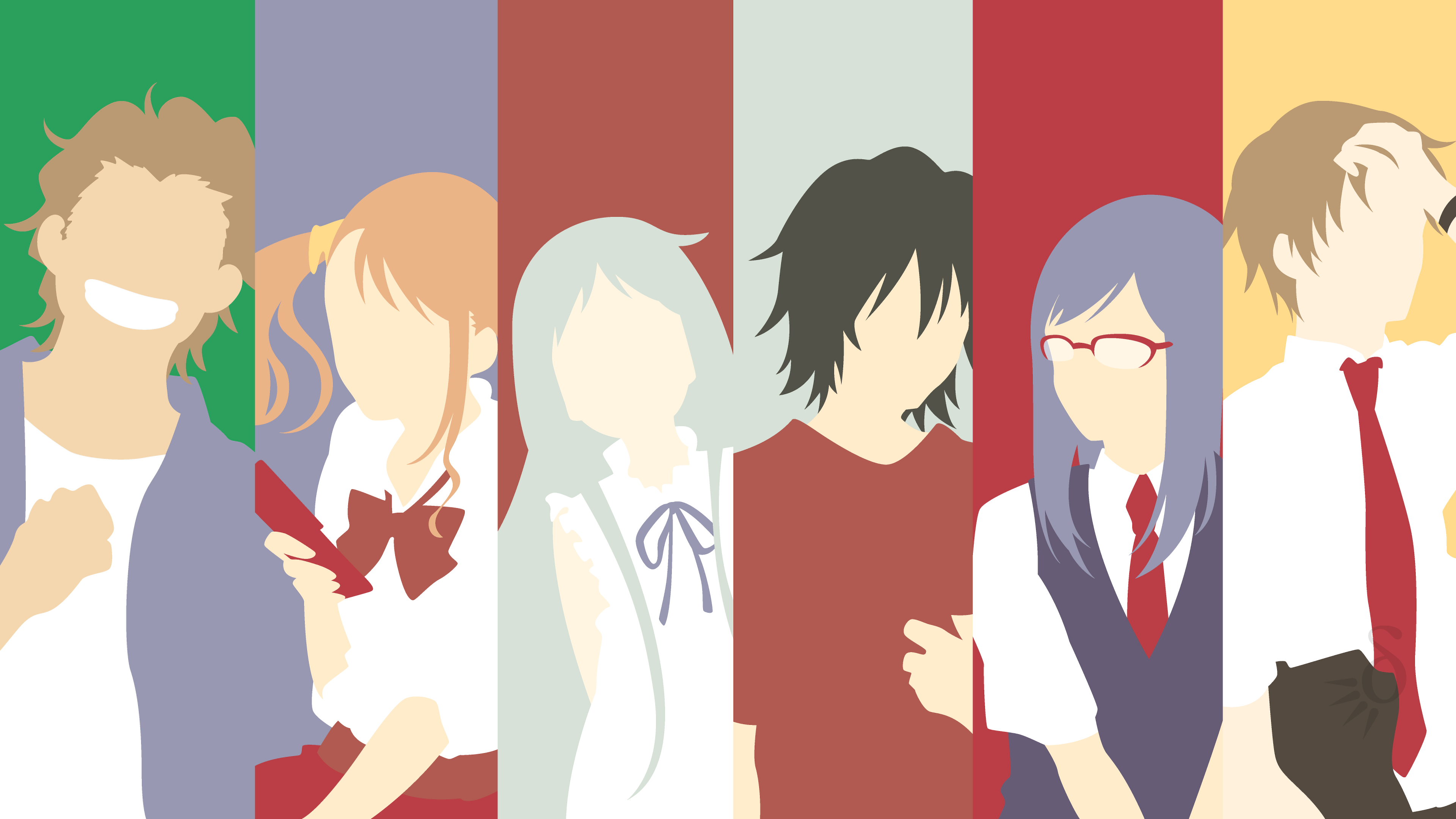 Characters from Ano Hi Mita Hana no Namae wo Bokutachi wa Mada Shiranai HD Wallpaper