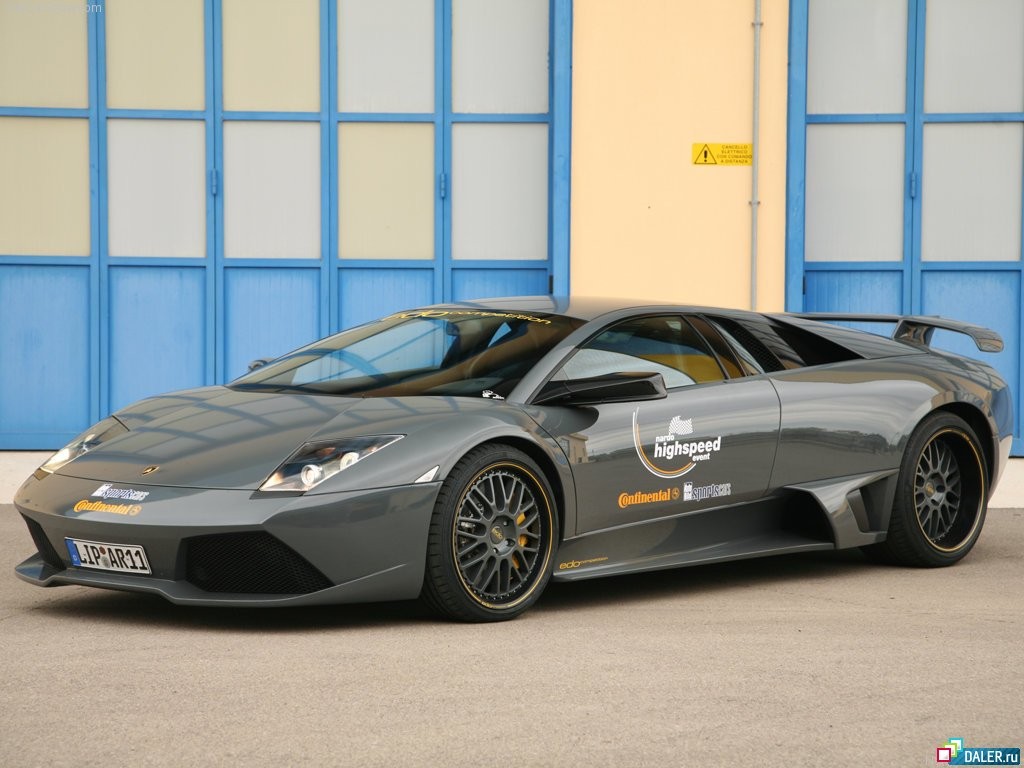 Gray Lamborghini Murcielago with Highspeed Decals HD Wallpaper
