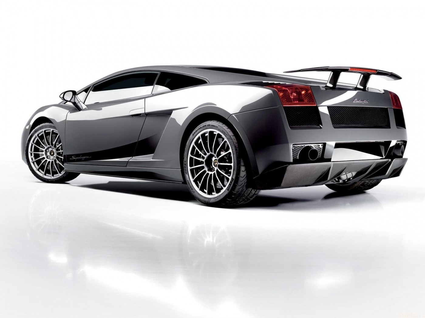 Lamborghini Gallardo Super Trofeo Stradale rear view HD Wallpaper