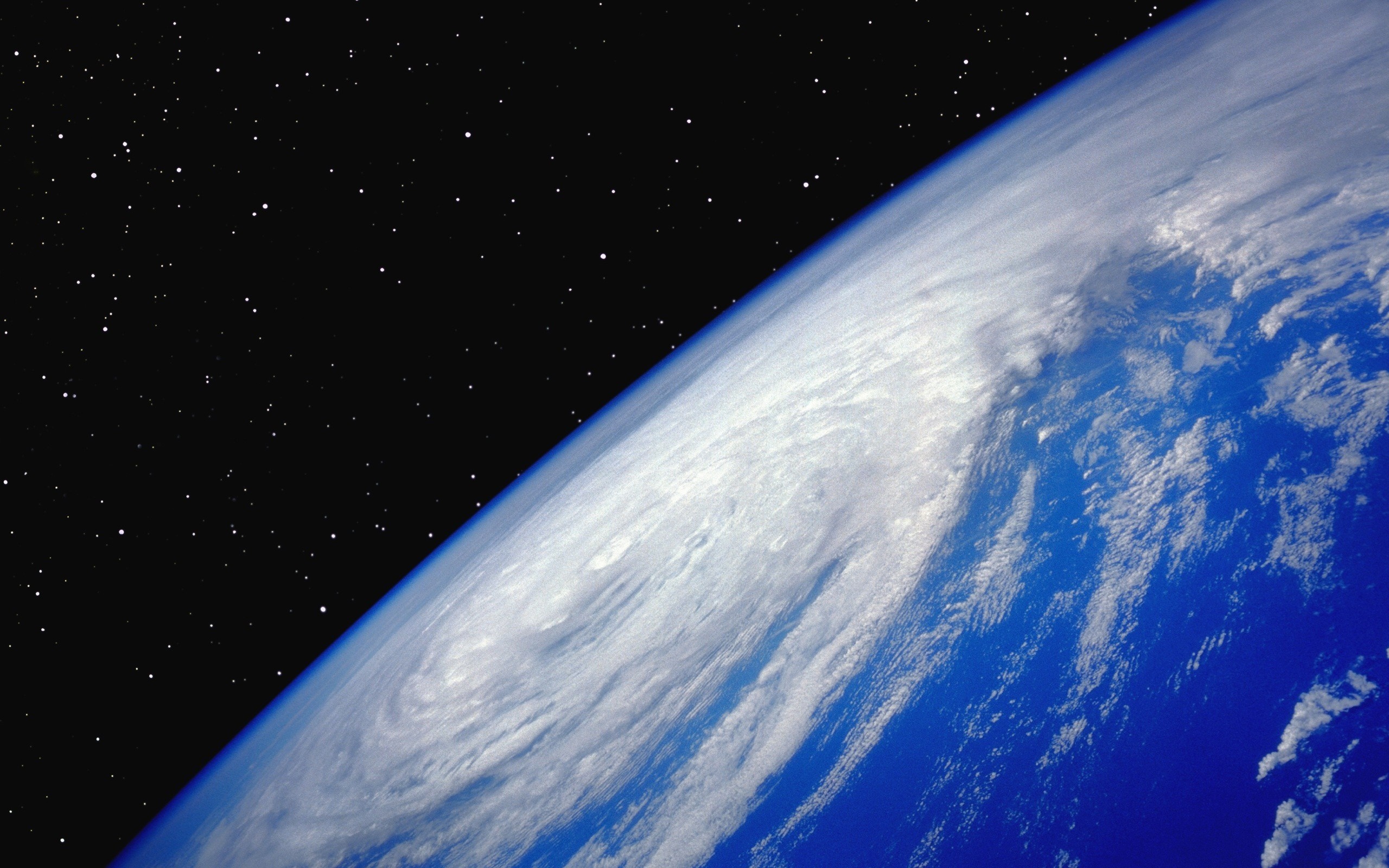 Earth's atmosphere and stars from space HD Wallpaper