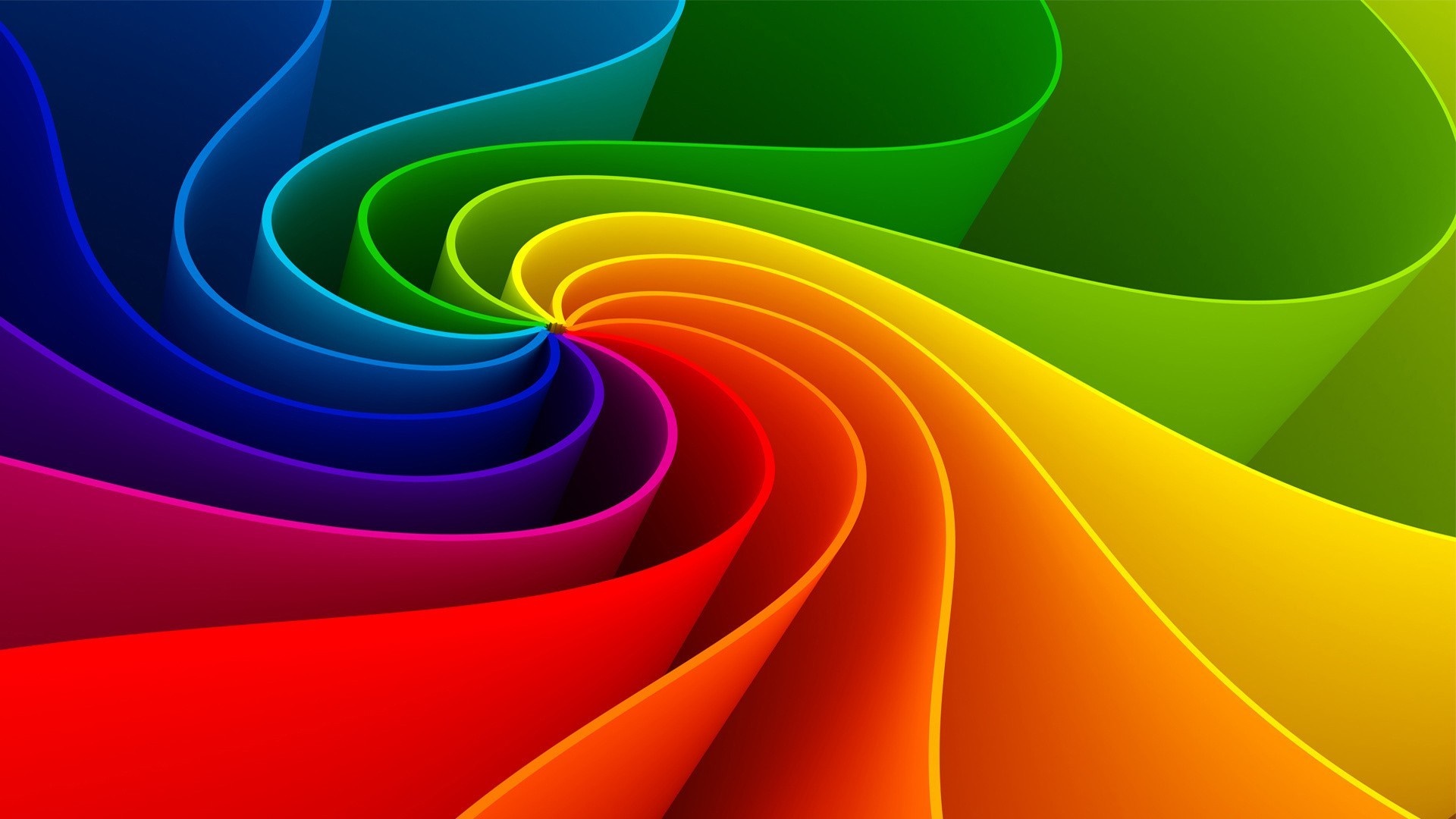 Abstract rainbow swirl illustration HD Wallpaper