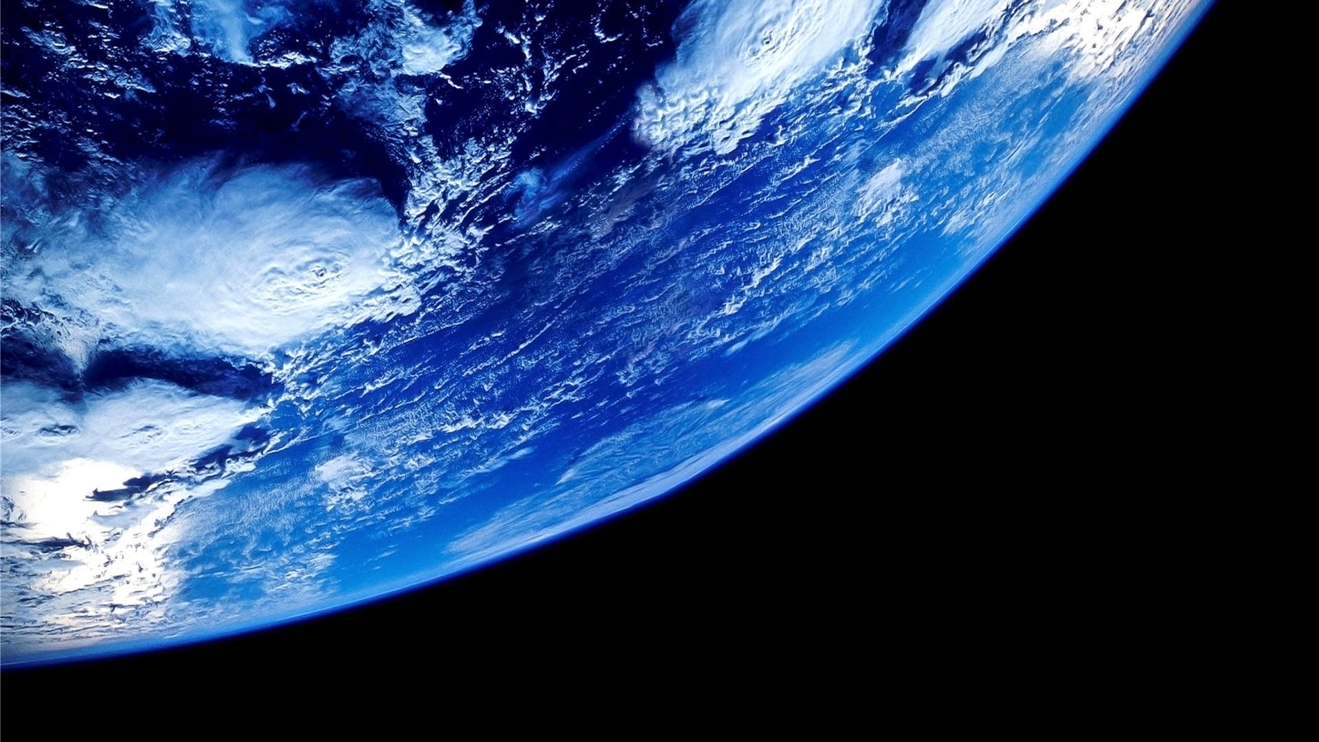Earth from space with clouds HD Wallpaper