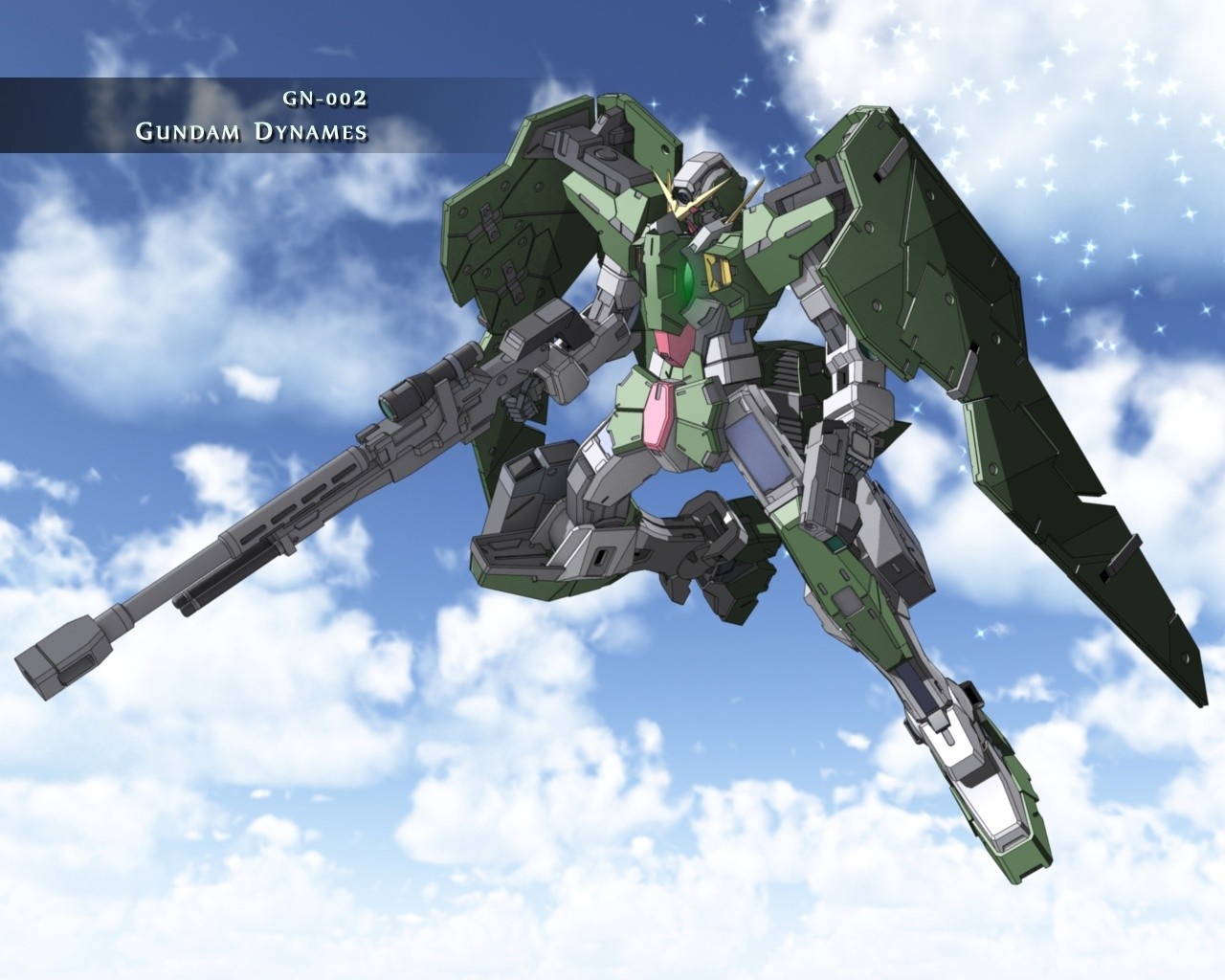 GN-002 Gundam Dynames from Mobile Suit Gundam 00 HD Wallpaper