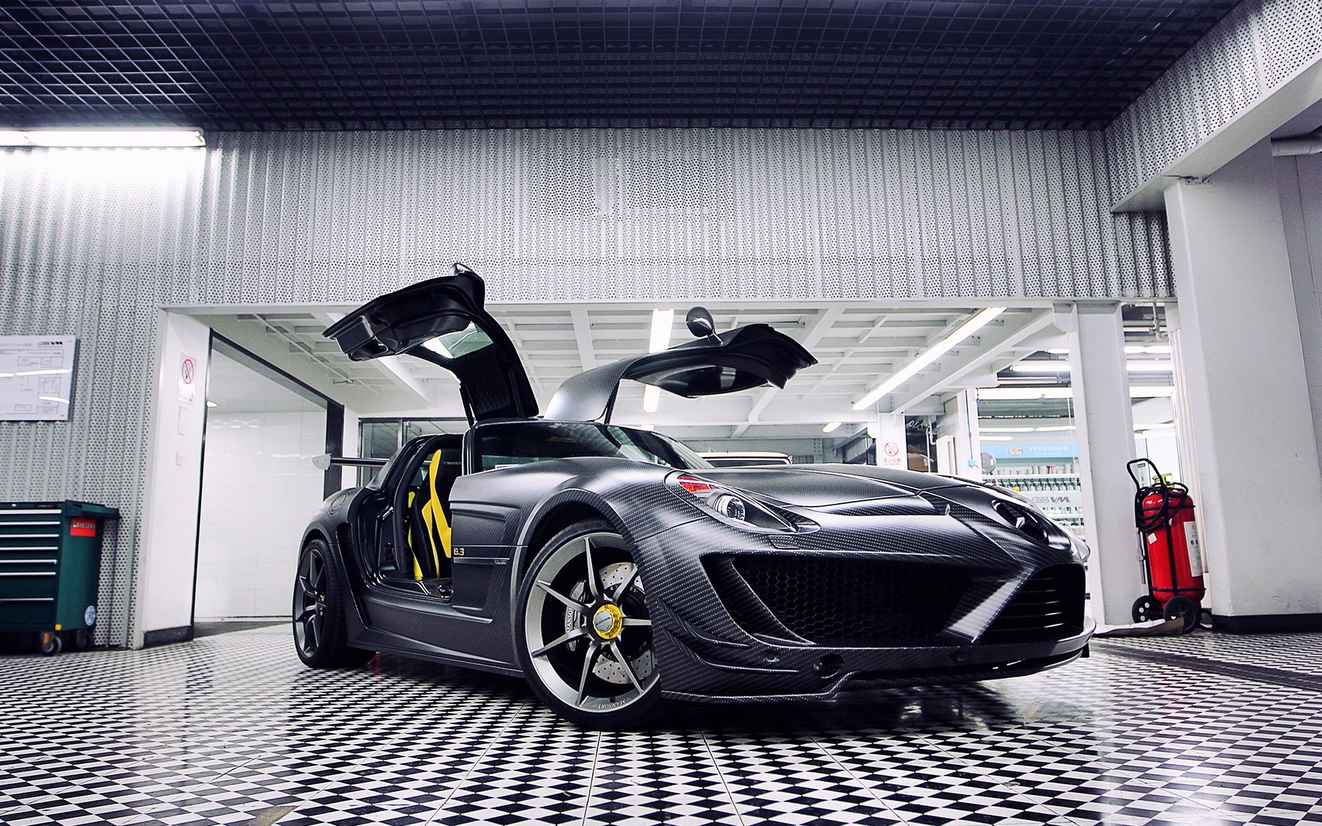 Mansory Mercedes Benz SLS AMG with Gullwing Doors HD Wallpaper