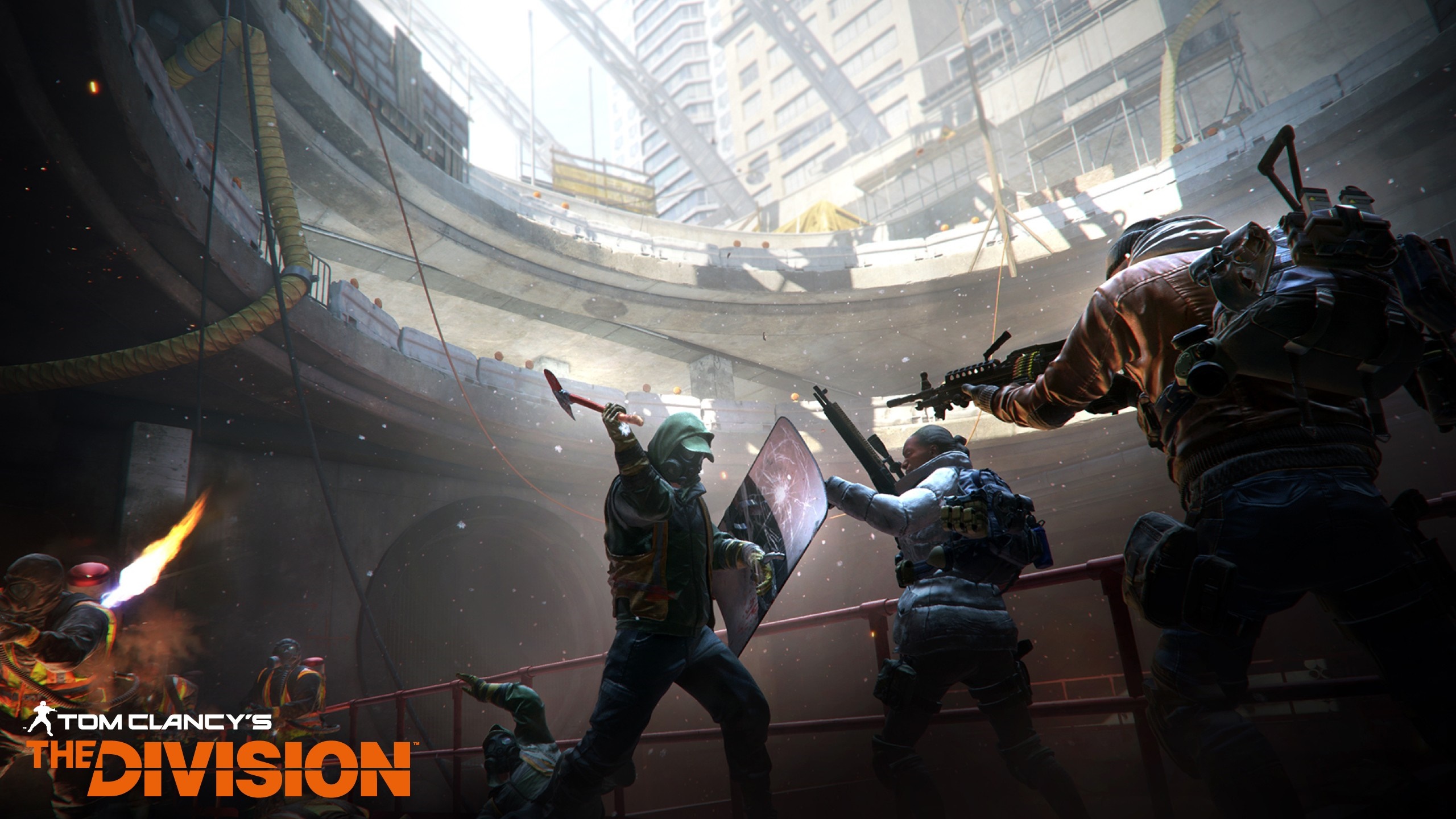 Tom Clancy's The Division combat scene HD Wallpaper