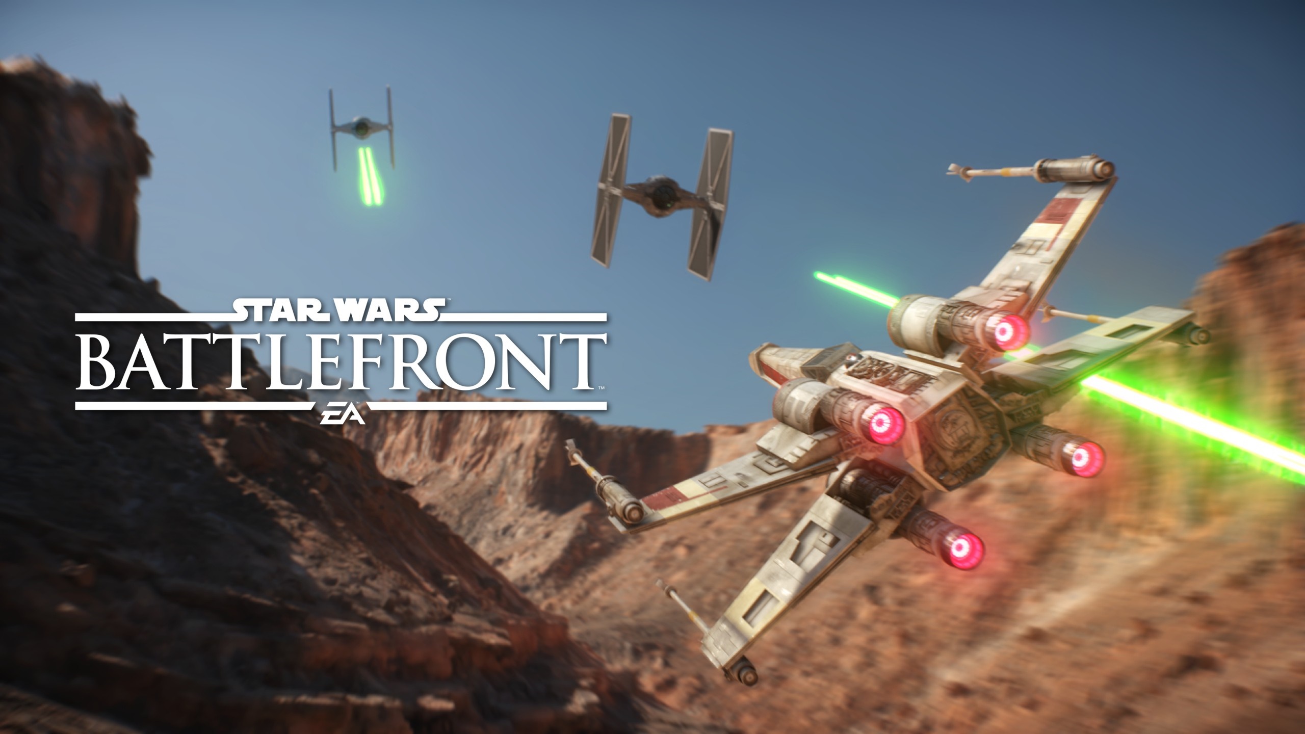 Star Wars Battlefront EA X-Wing and TIE Fighters in battle HD Wallpaper