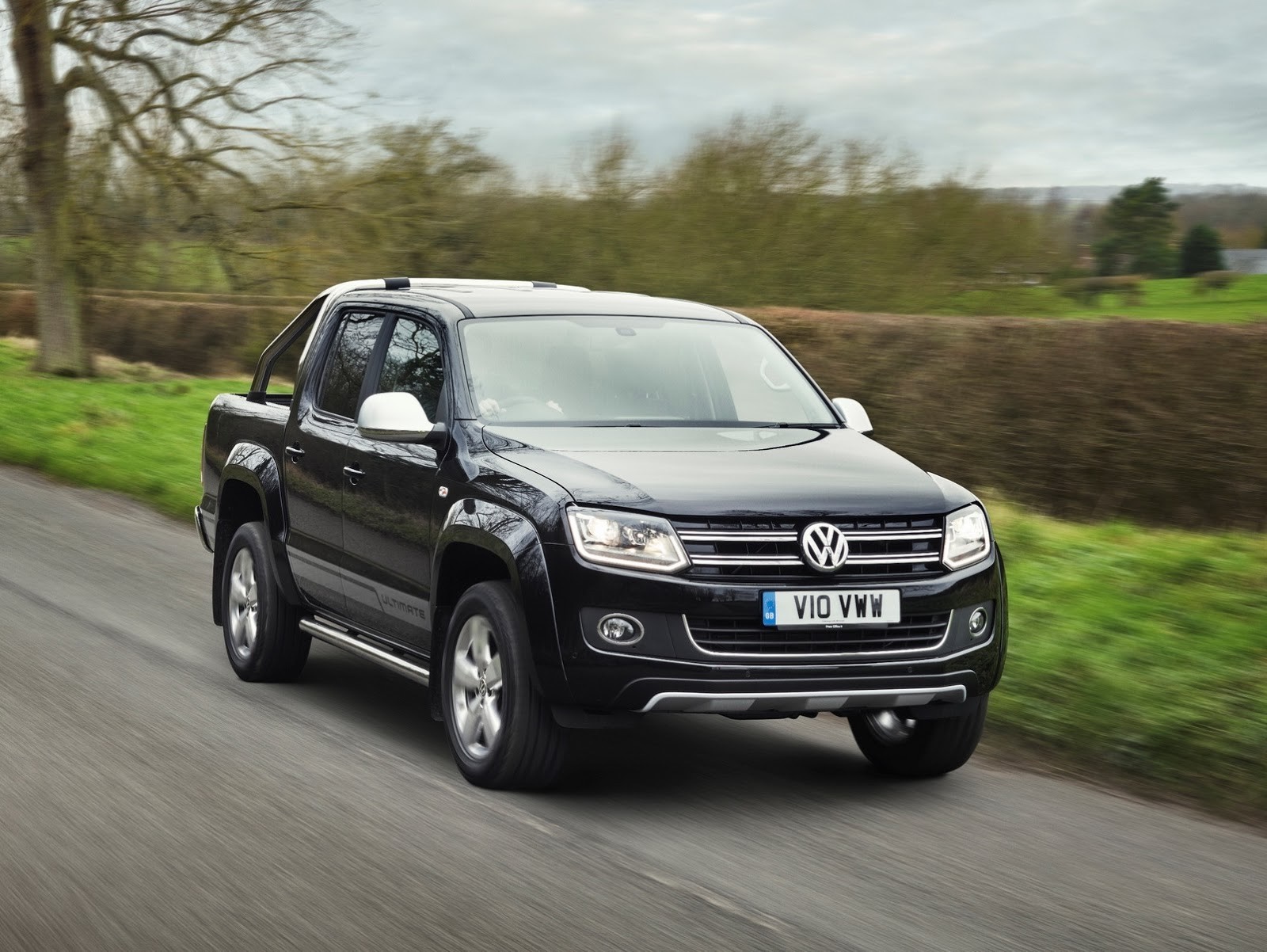 Volkswagen Amarok Black Pickup Truck HD Wallpaper