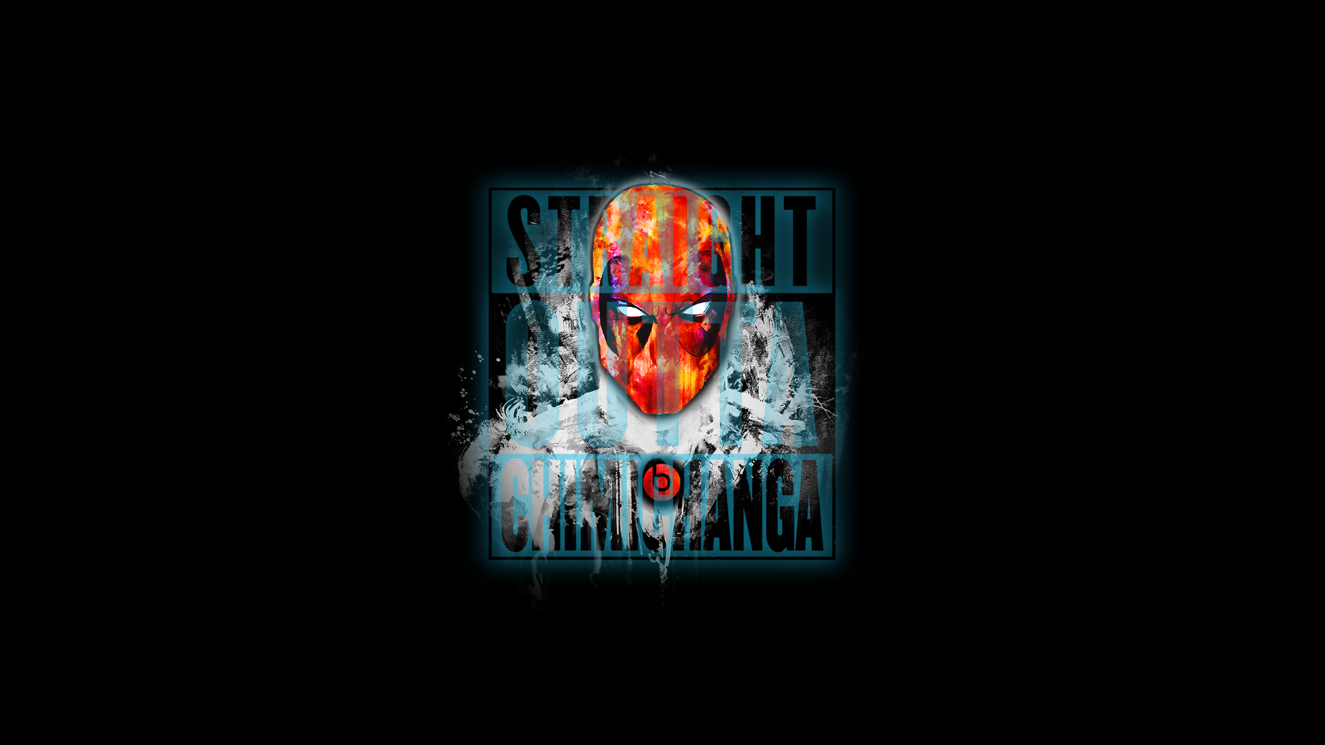 Deadpool illustration with "STRAIGHT OUTTA CHIMICHANGA" text HD Wallpaper