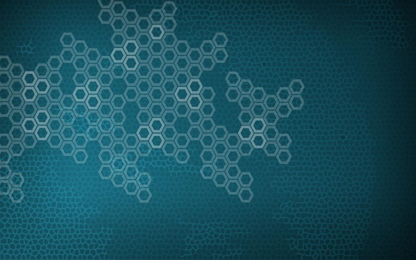 Hexagonal pattern on a textured blue background HD Wallpaper