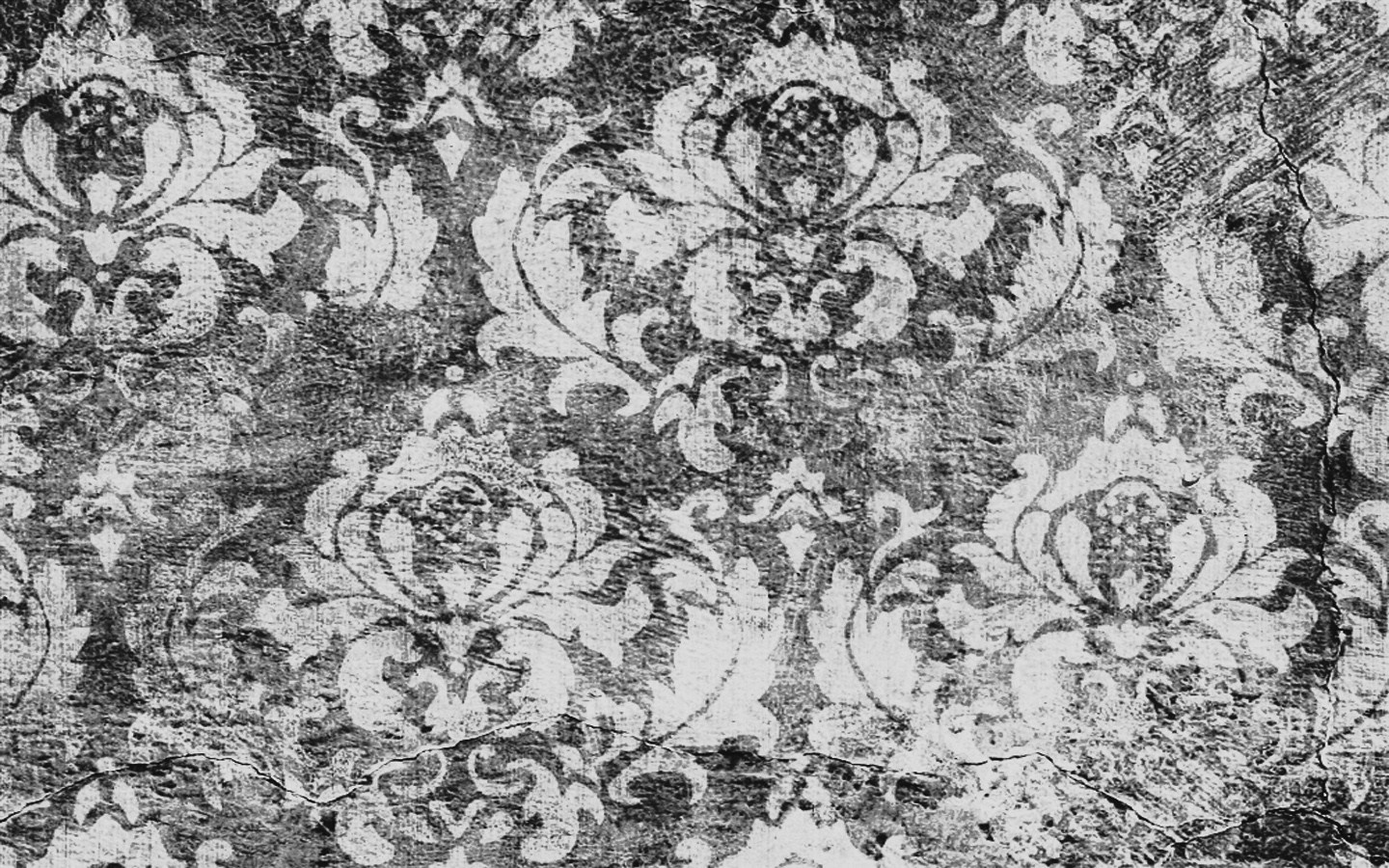 Monochrome damask pattern on textured surface HD Wallpaper