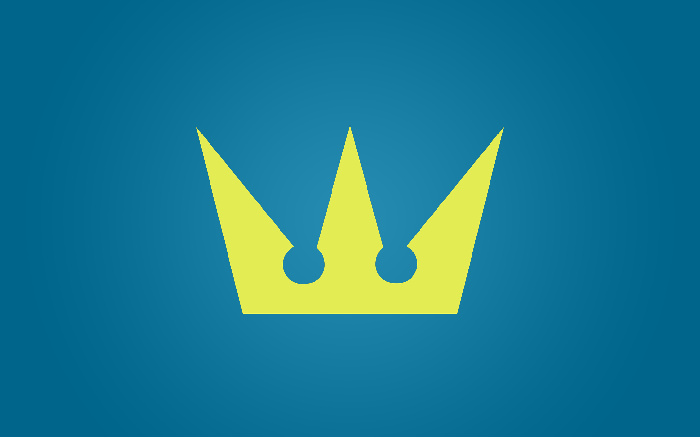 Yellow crown logo on blue background HD Wallpaper