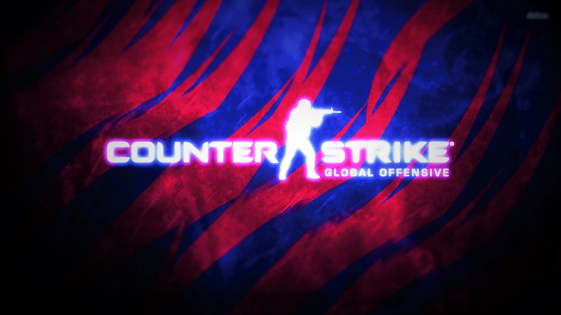 Counter-Strike: Global Offensive logo with soldier silhouette HD Wallpaper