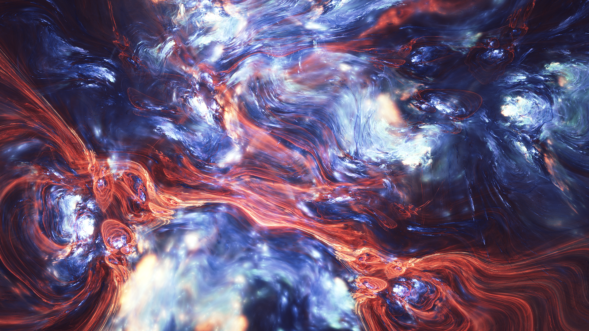 Abstract fractal nebula in deep space HD Wallpaper