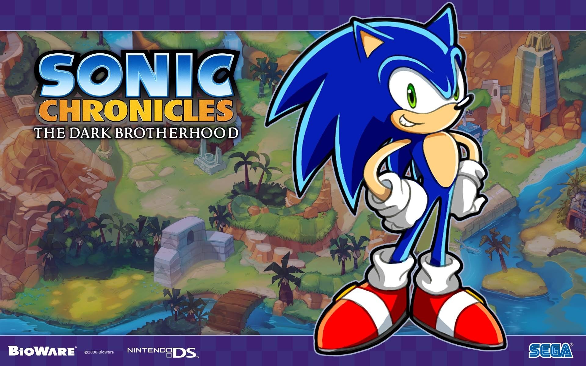 Sonic the Hedgehog from Sonic Chronicles The Dark Brotherhood HD Wallpaper