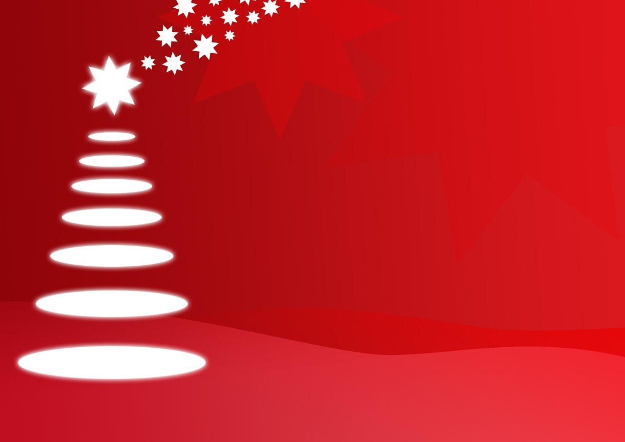 Abstract Christmas Tree with Stars HD Wallpaper