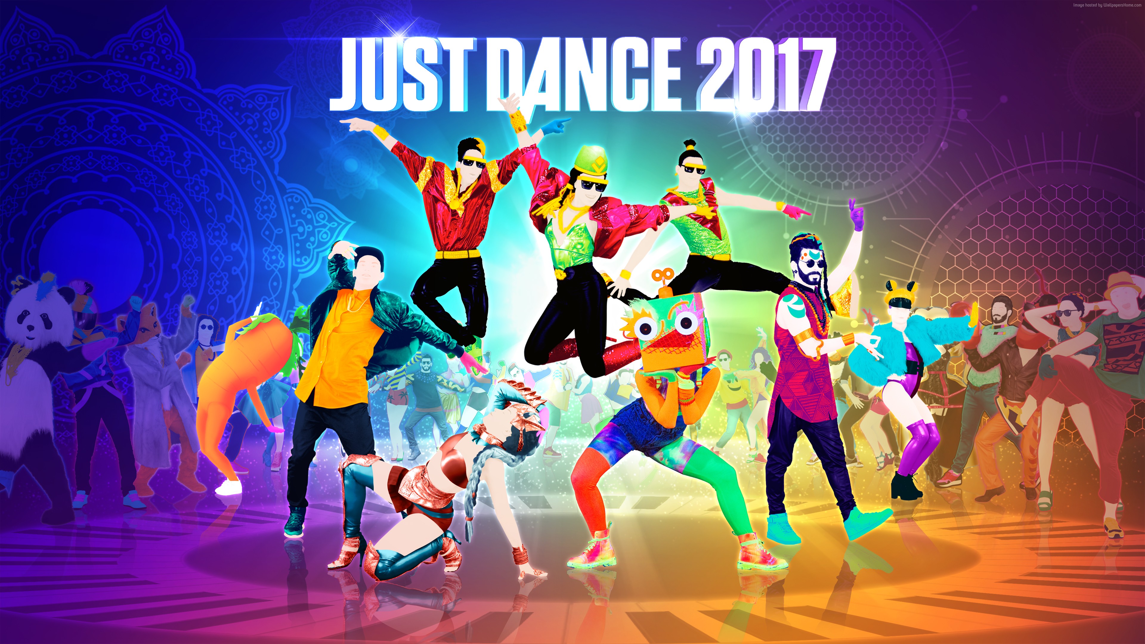 Just Dance 2017 poster with dancers HD Wallpaper