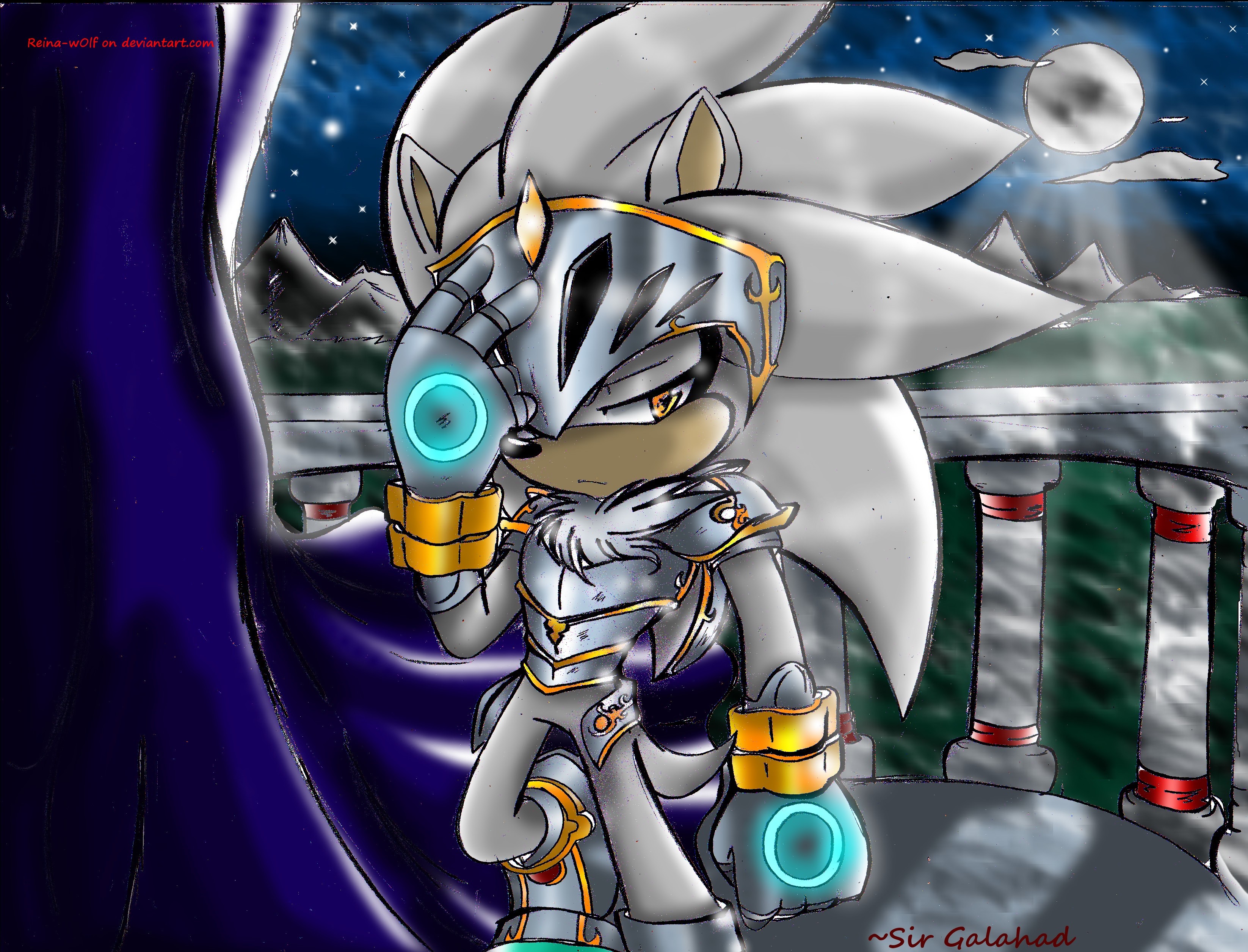 Silver the Hedgehog as Sir Galahad HD Wallpaper