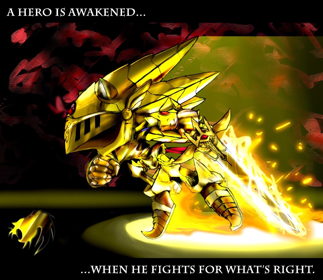 Sonic the Hedgehog Hero in Golden Armor HD Wallpaper