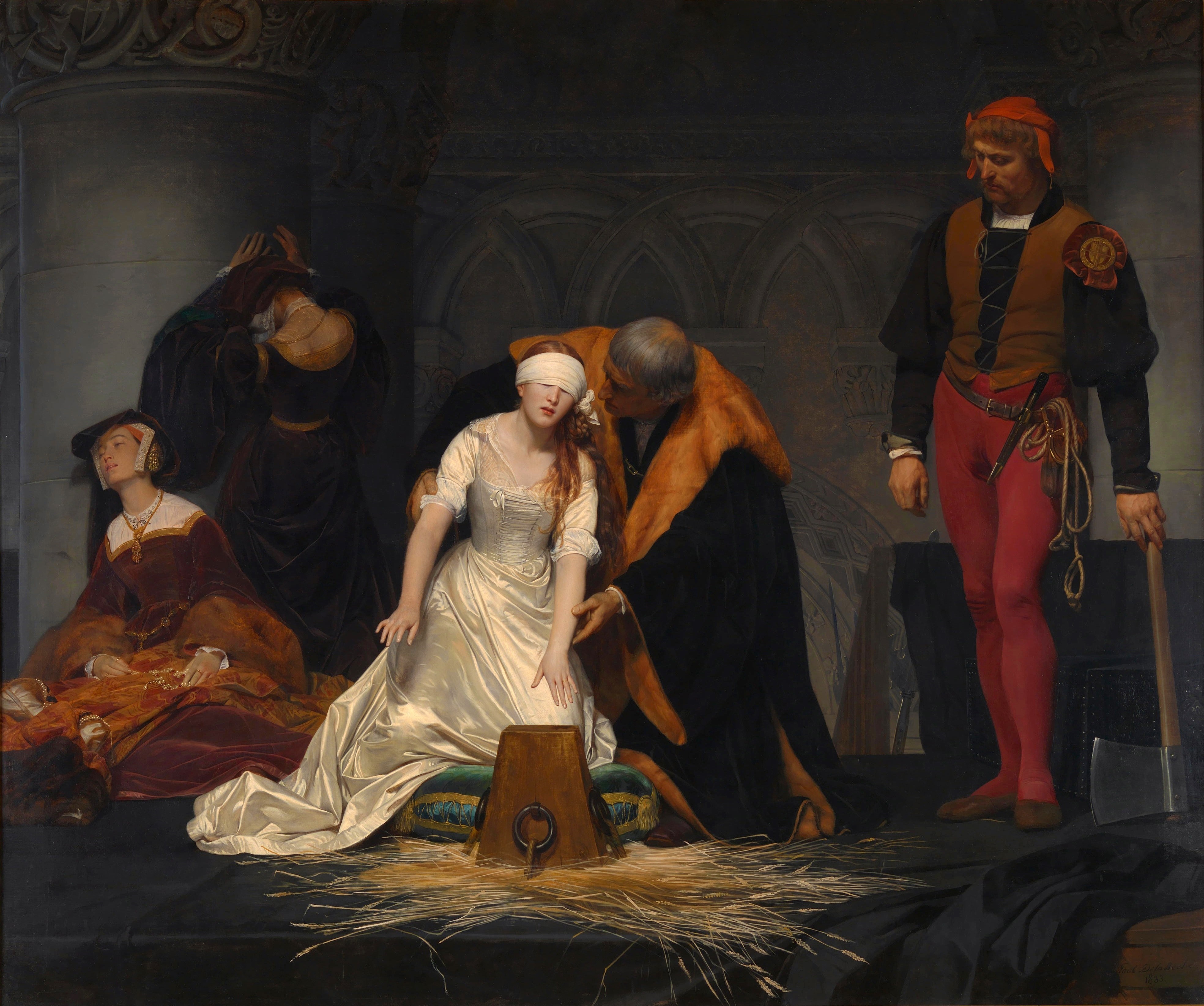The Execution of Lady Jane Grey by Paul Delaroche HD Wallpaper