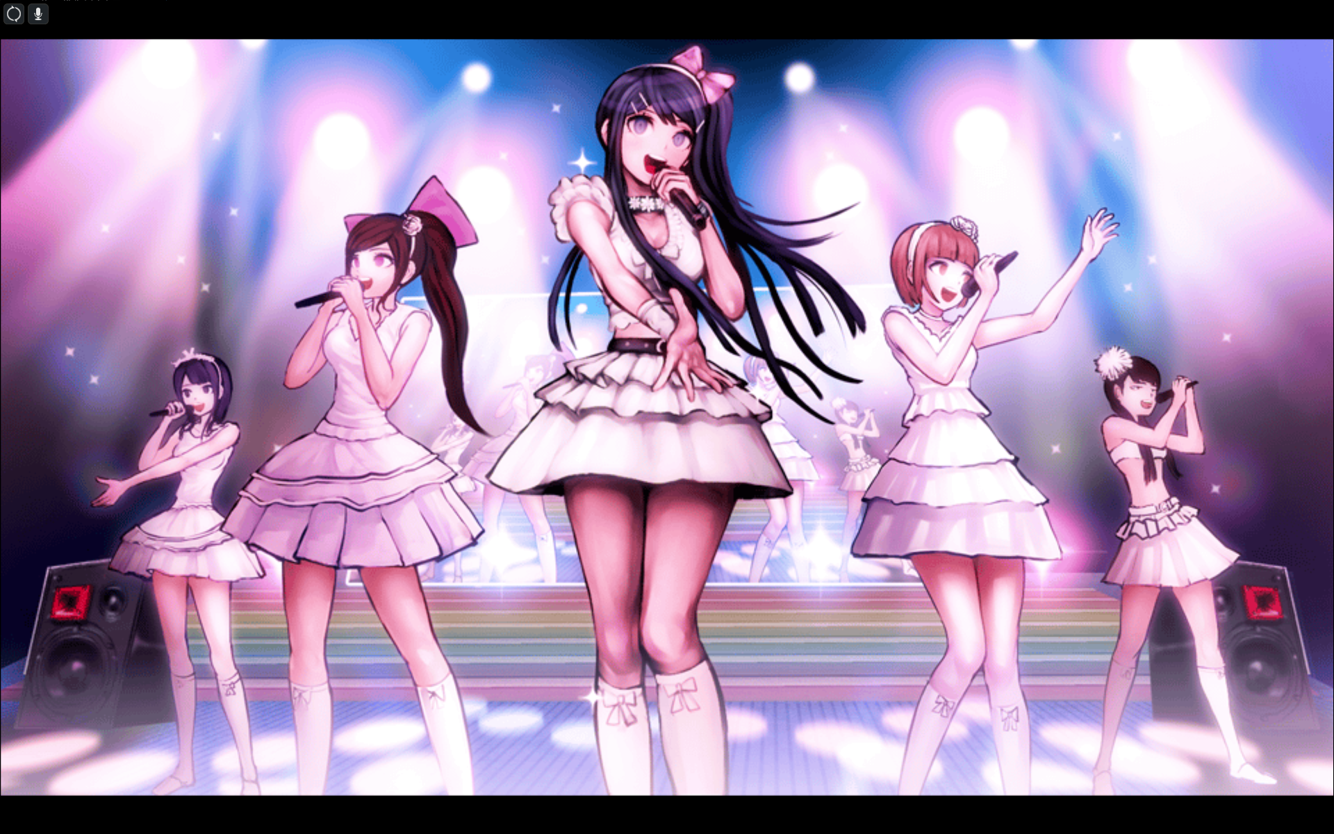 Danganronpa characters performing on stage HD Wallpaper