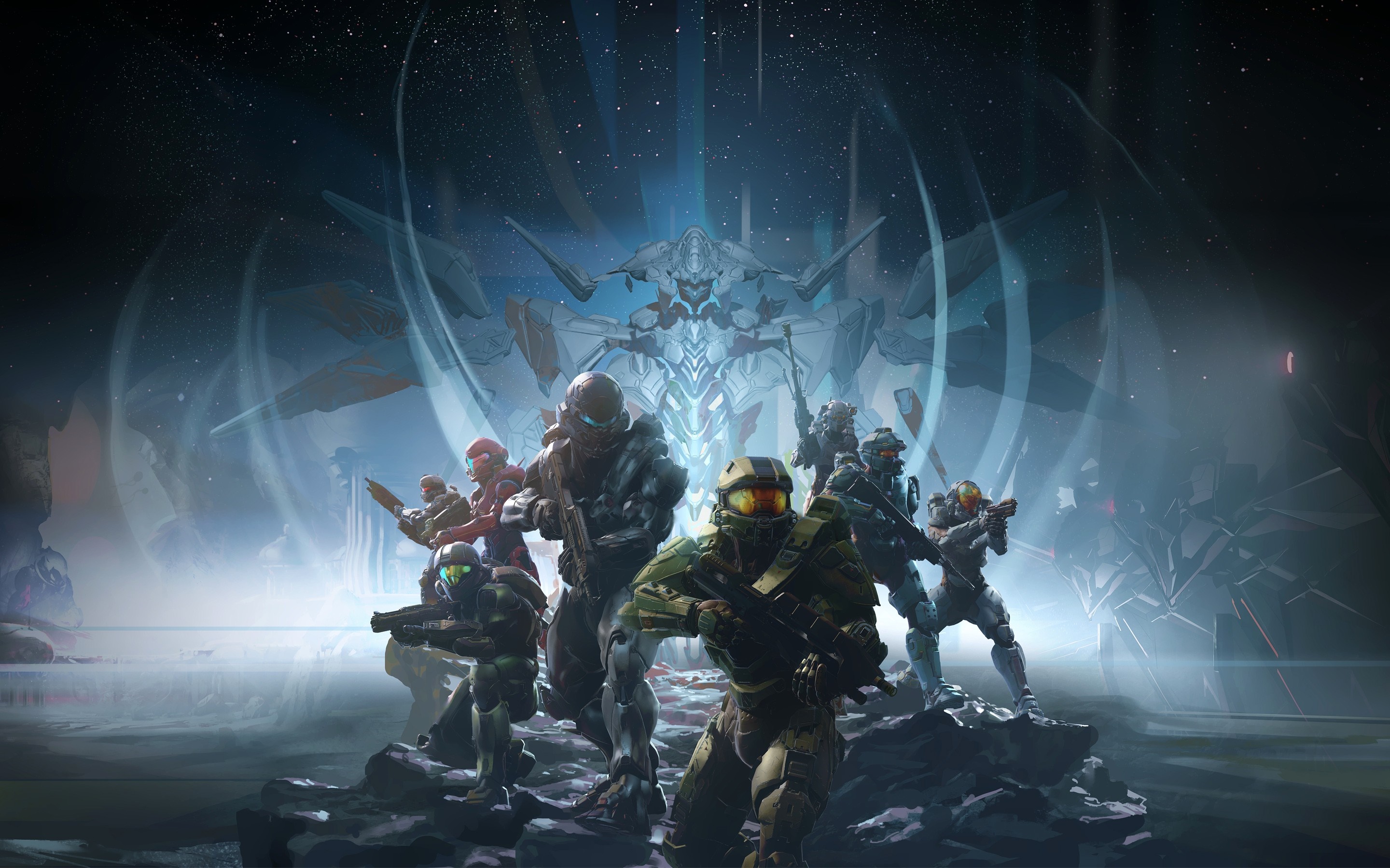 Halo 5 Guardians Master Chief and Spartans HD Wallpaper