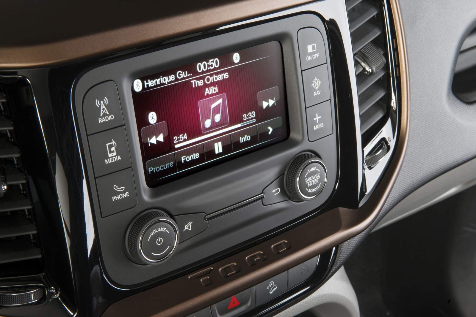Car infotainment system with music playing HD Wallpaper