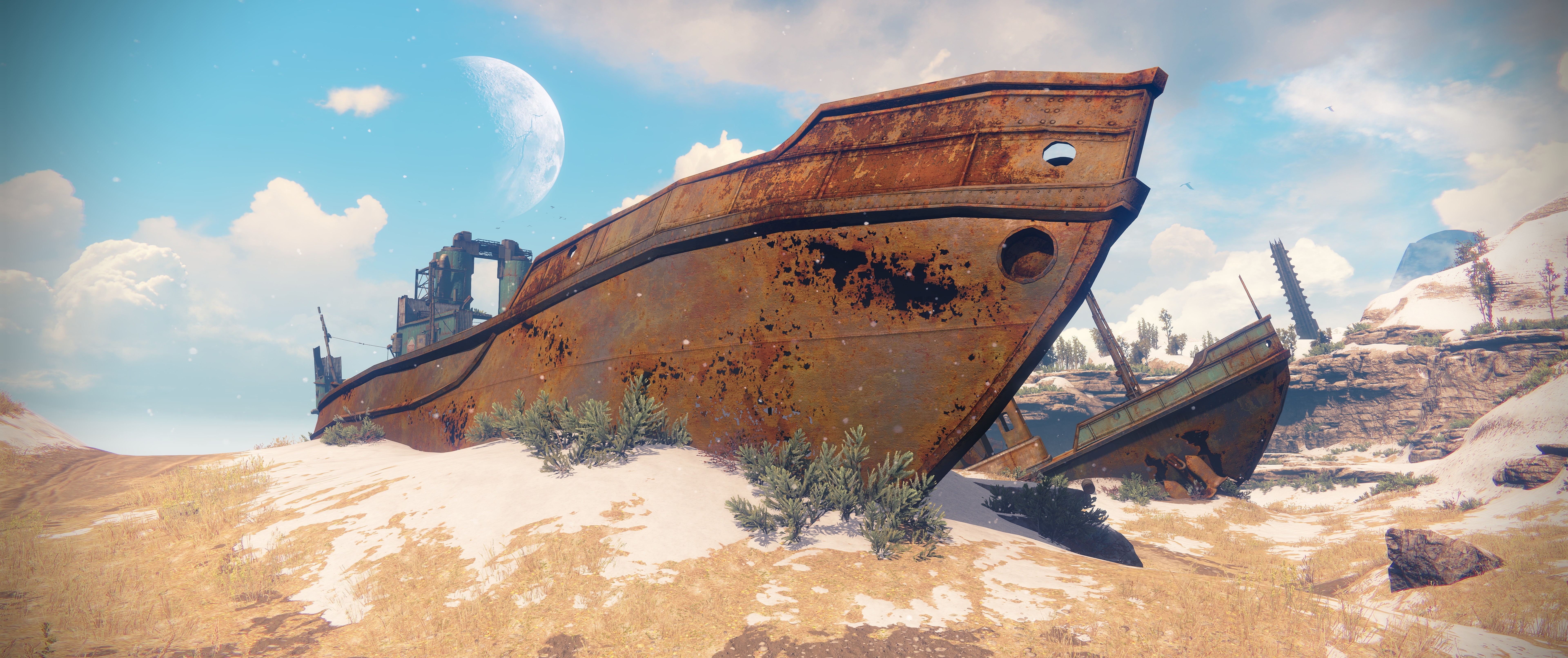 Shipwreck in Destiny video game HD Wallpaper