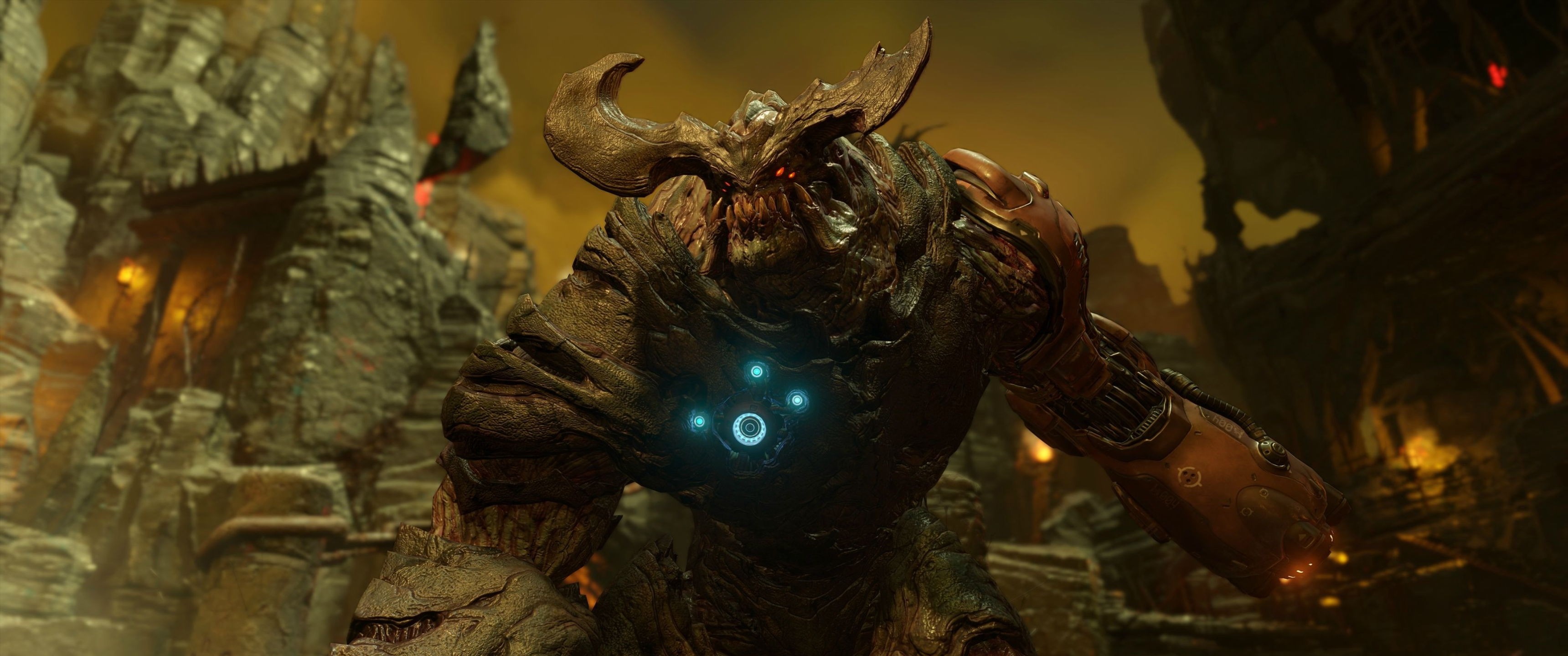 Doom game screenshot of a demon warlord HD Wallpaper