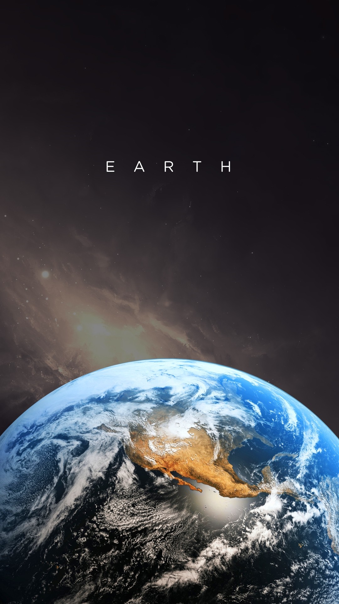 Earth from space with text HD Wallpaper