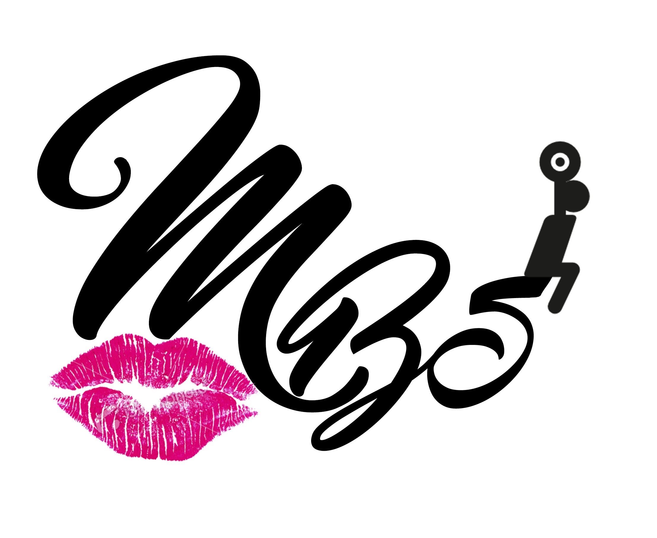 Mb5 logo with lipstick kiss and figure HD Wallpaper