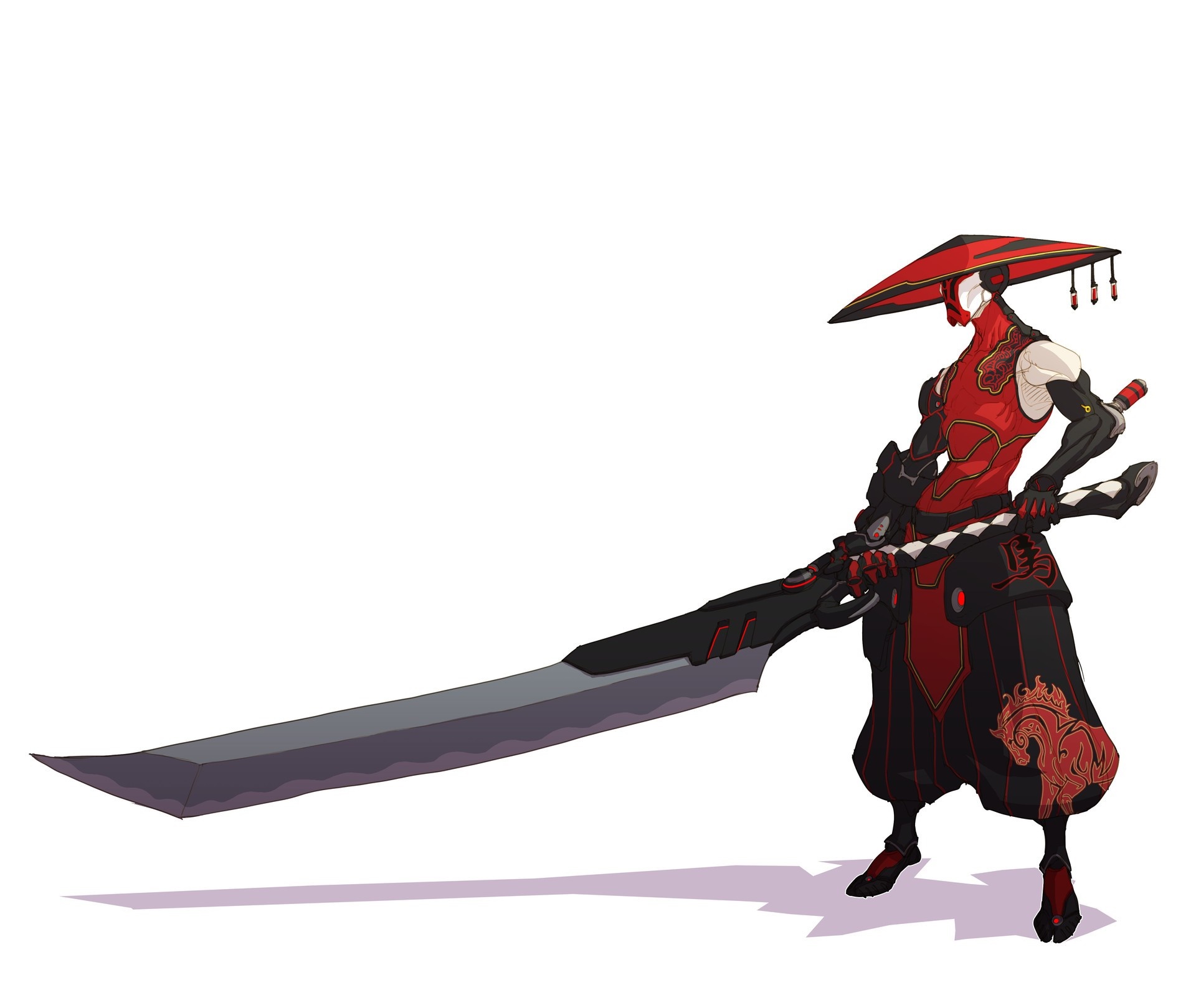 Character with large sword from Duelyst HD Wallpaper