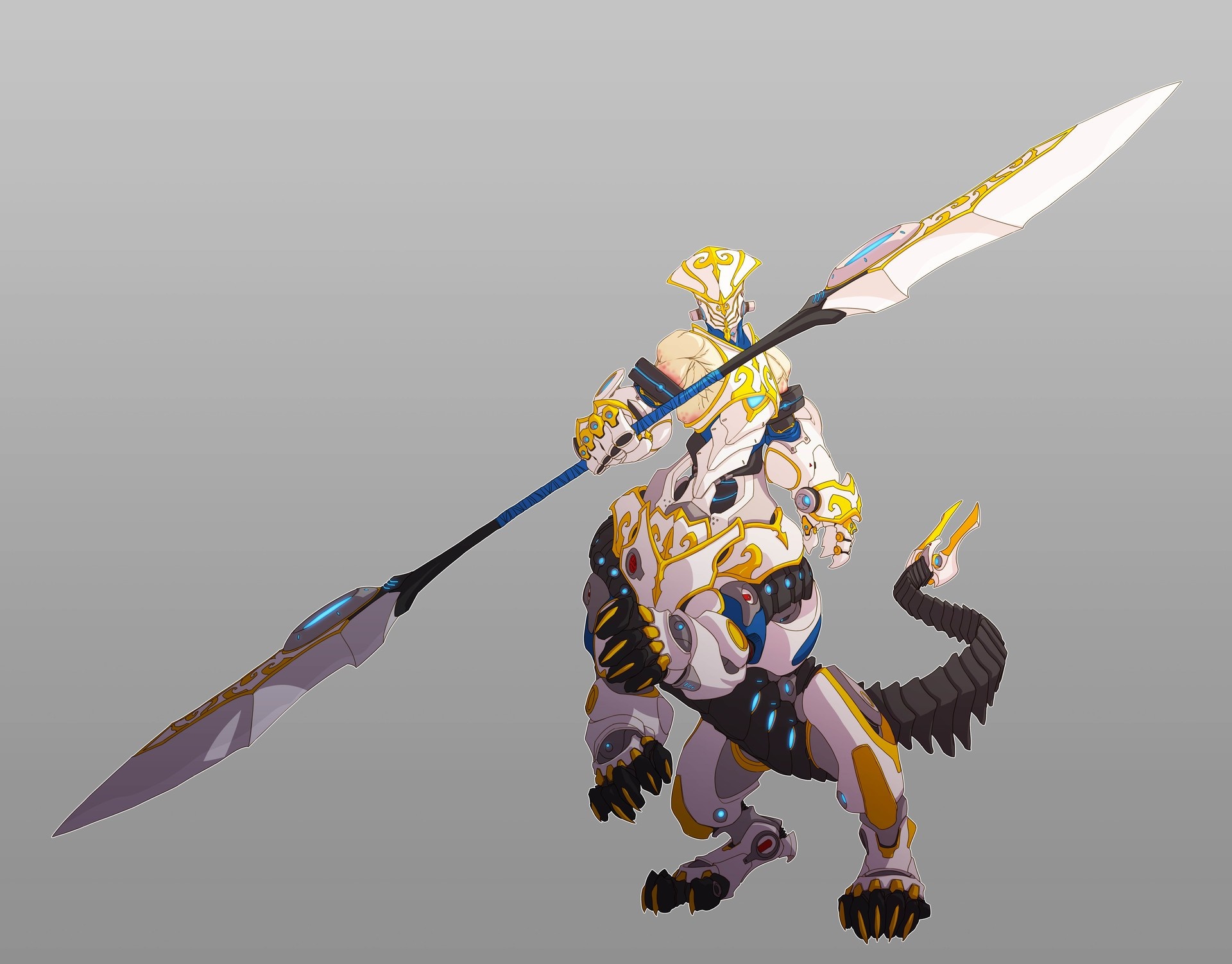 Centaur warrior with a spear from Duelyst HD Wallpaper