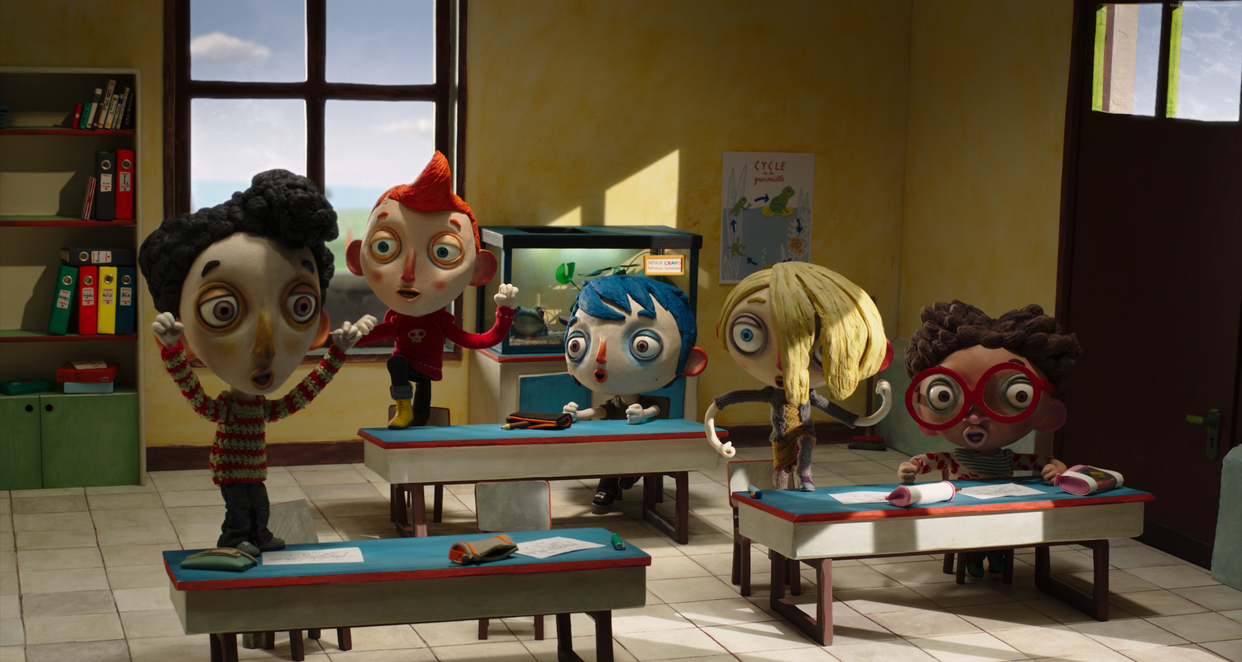 My Life of Courgette characters in a classroom HD Wallpaper