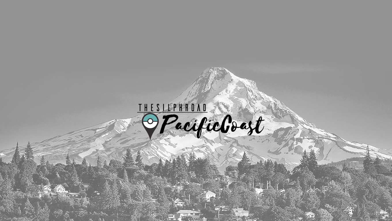 The Silph Road Pacific Coast logo over snowy mountain HD Wallpaper