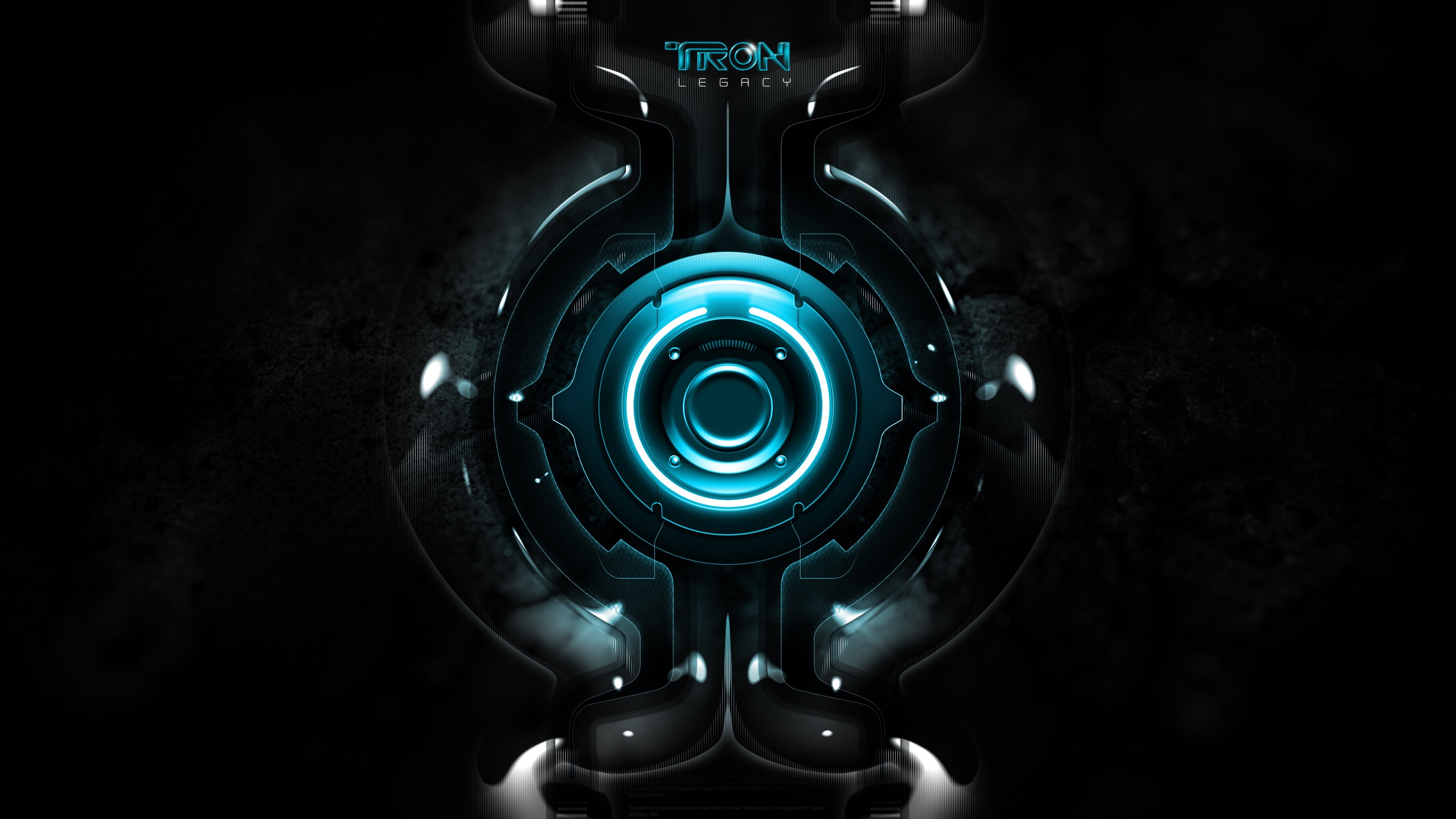 Tron Legacy Logo and Abstract Design HD Wallpaper