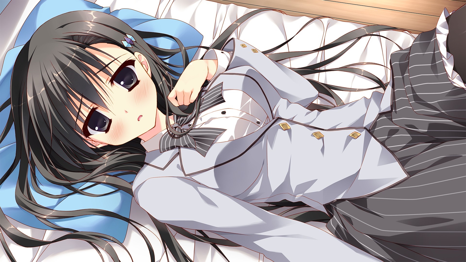 Akiyoshi Fuyuka from Kanojo no Seiiki lying on a bed HD Wallpaper