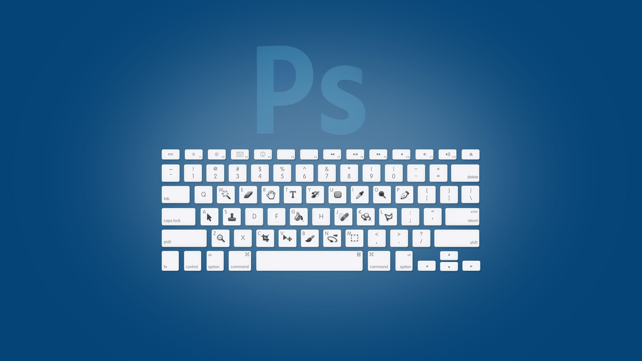 Photoshop keyboard shortcuts illustration HD Wallpaper