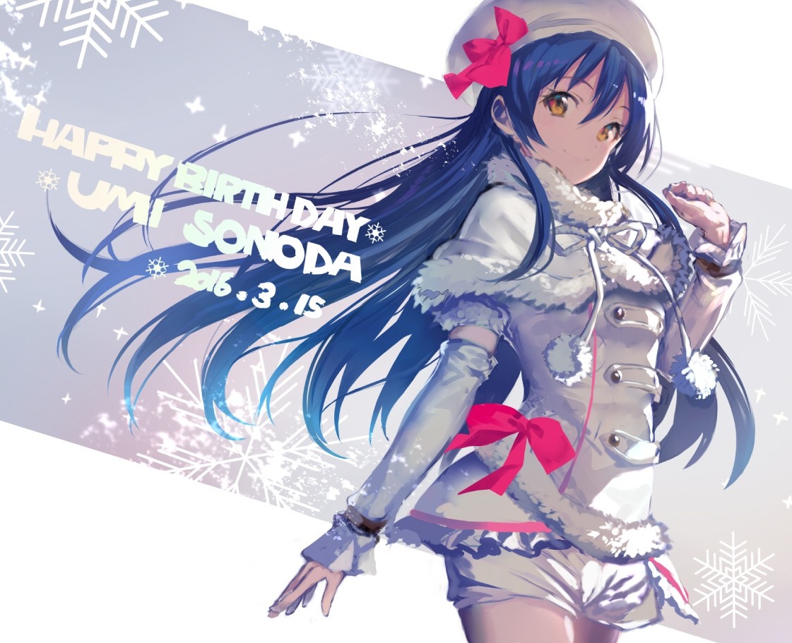 Sonoda Umi from Love Live! Winter Illustration HD Wallpaper