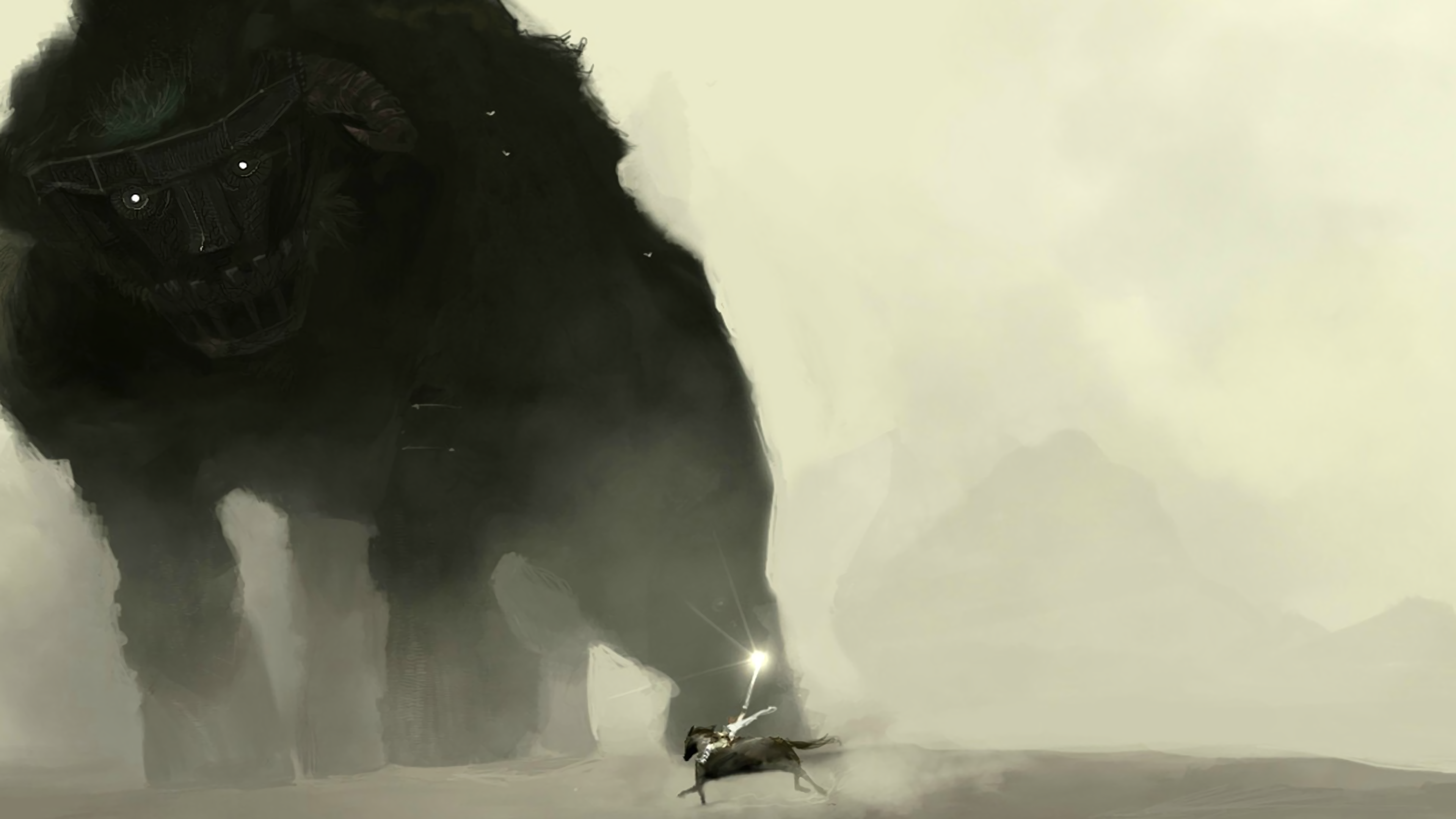 Wander and a Colossus from Shadow of the Colossus HD Wallpaper