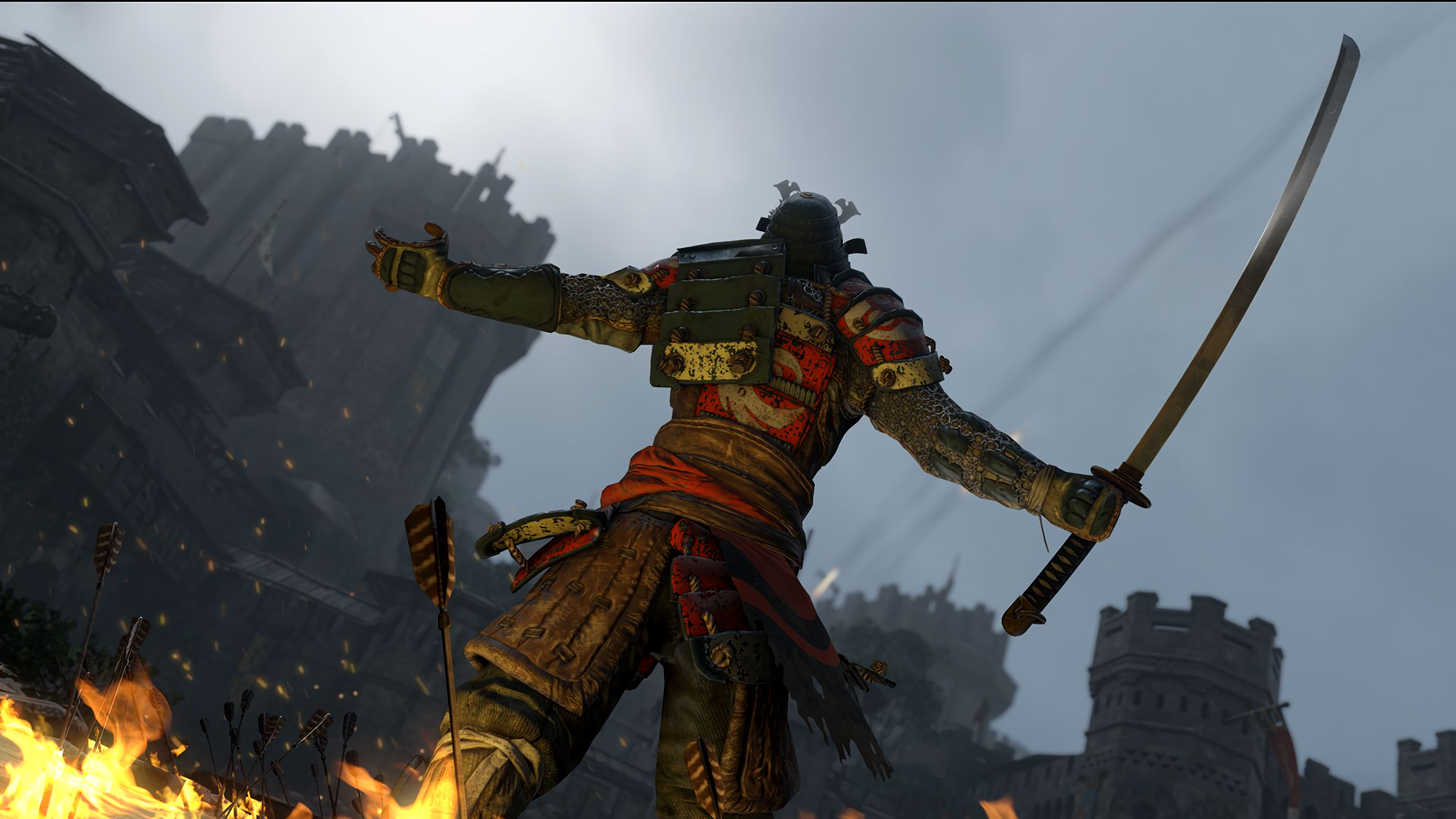 Samurai warrior from For Honor holding a katana HD Wallpaper