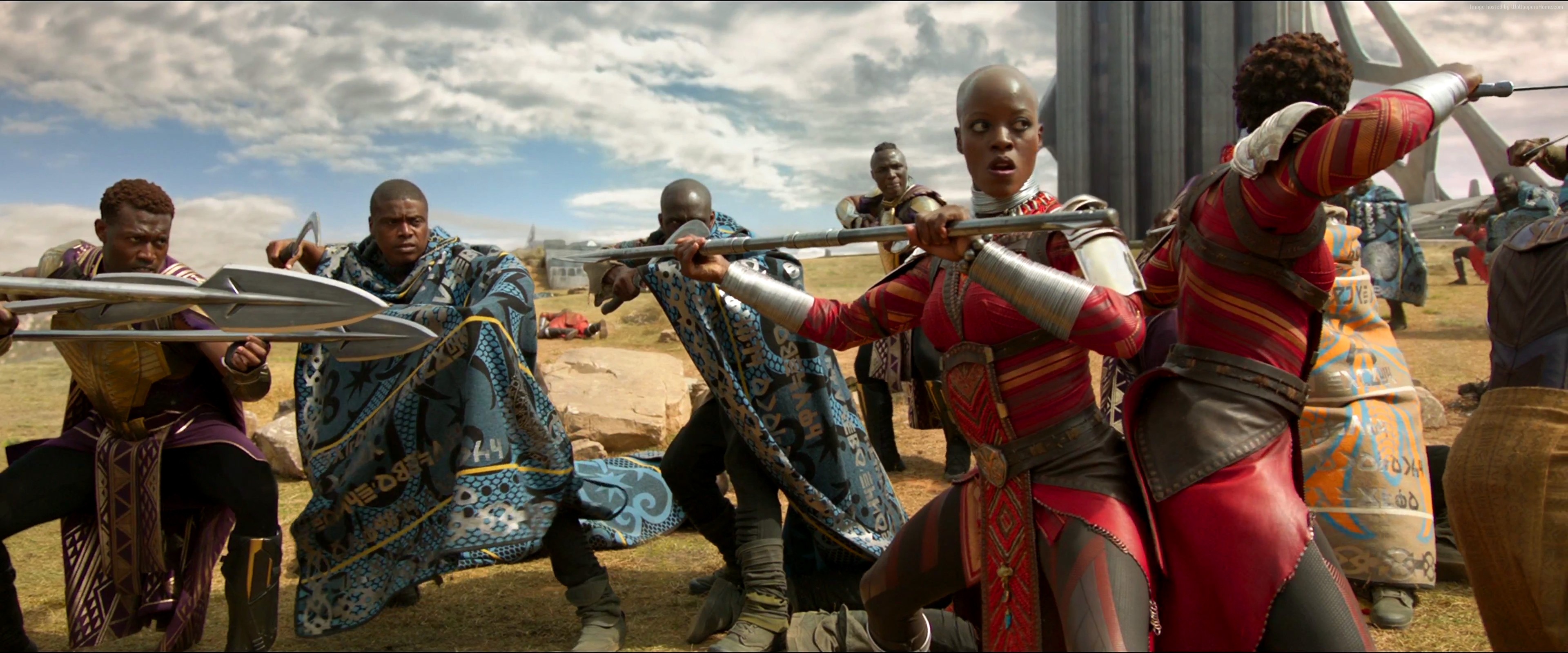 Black Panther characters in battle HD Wallpaper