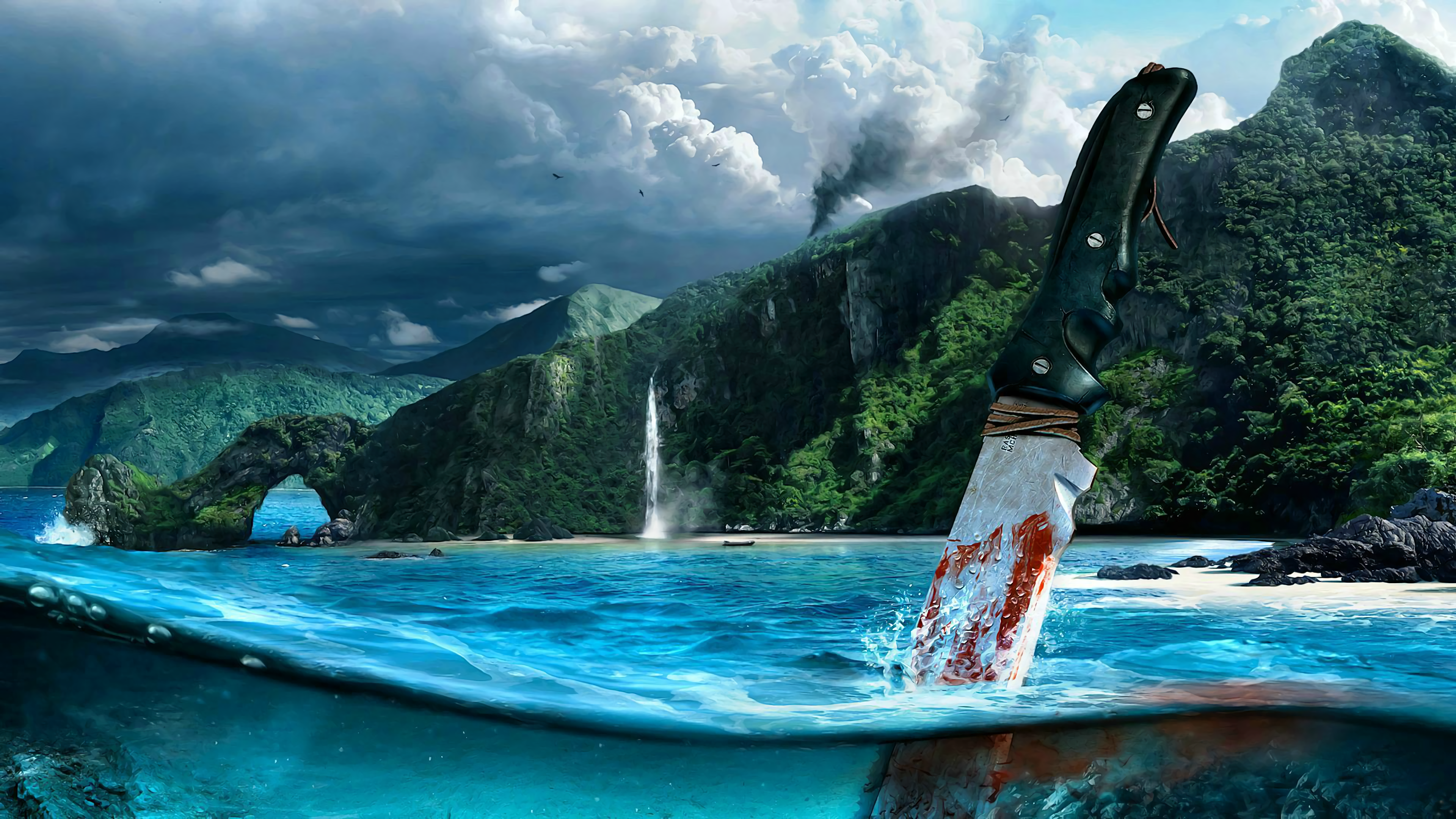 Far Cry 3: Knife in the Ocean HD Wallpaper