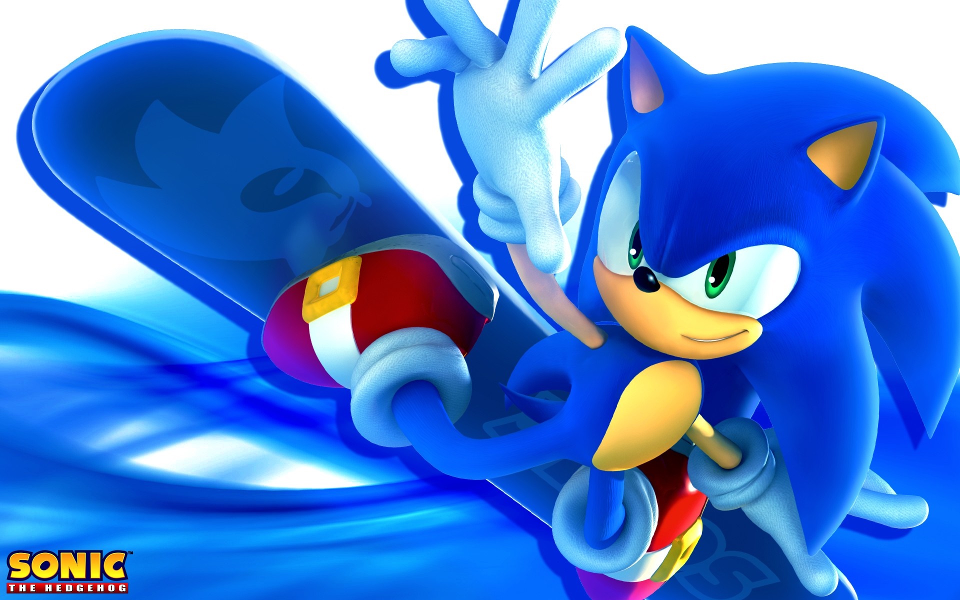 Sonic the Hedgehog snowboarding HD Wallpaper