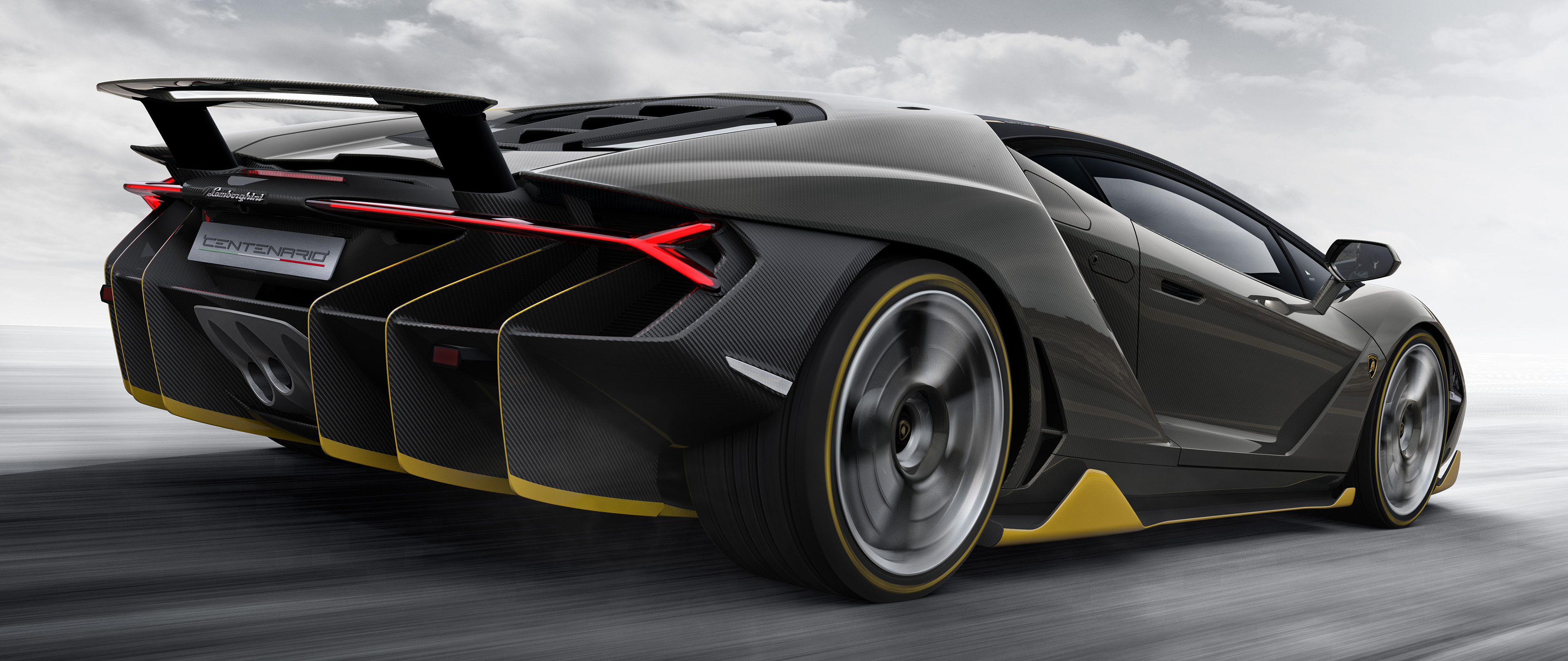 Lamborghini Centenario LP770-4 rear view HD Wallpaper