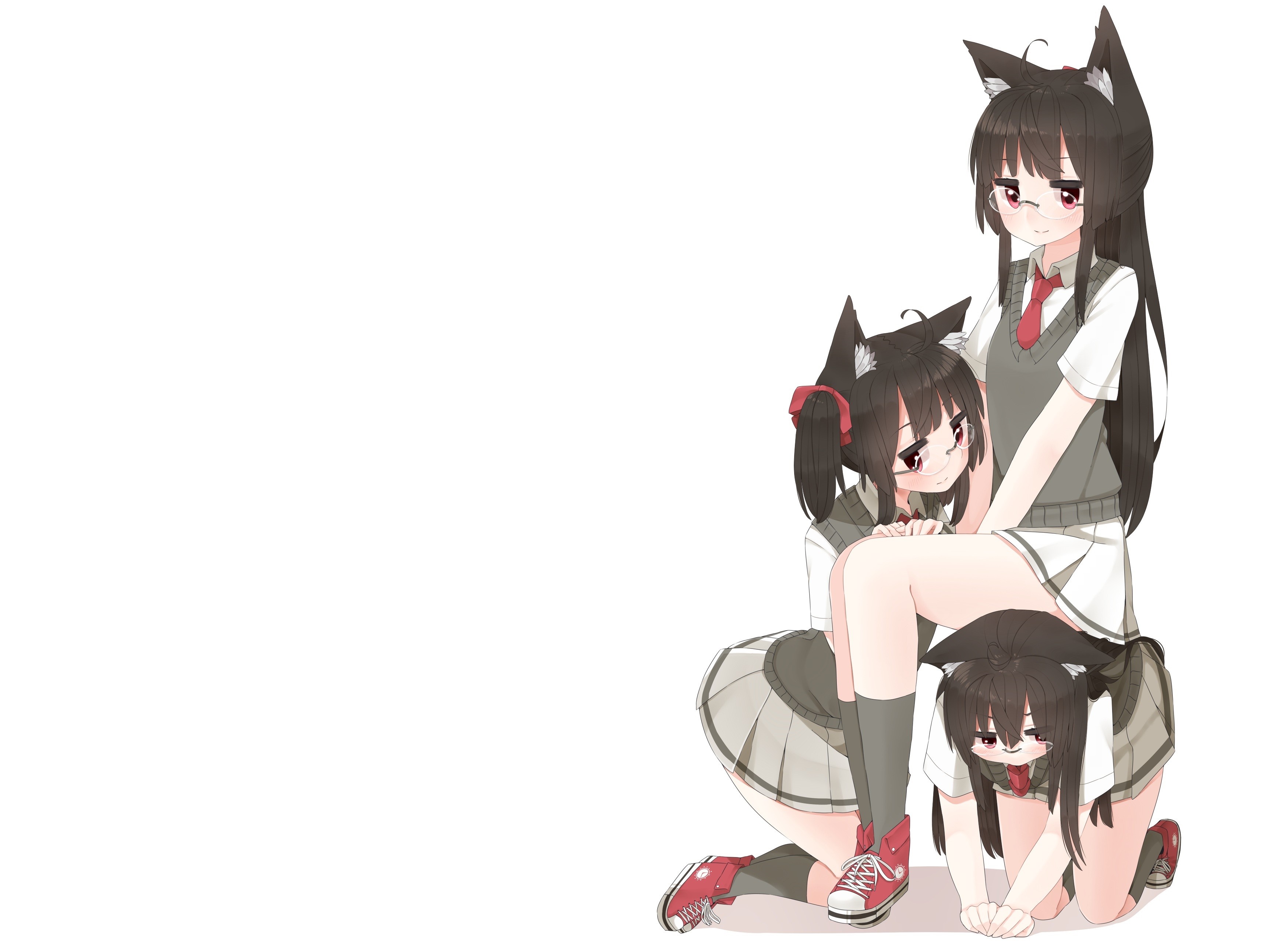 Choukai from Kantai Collection with friends HD Wallpaper