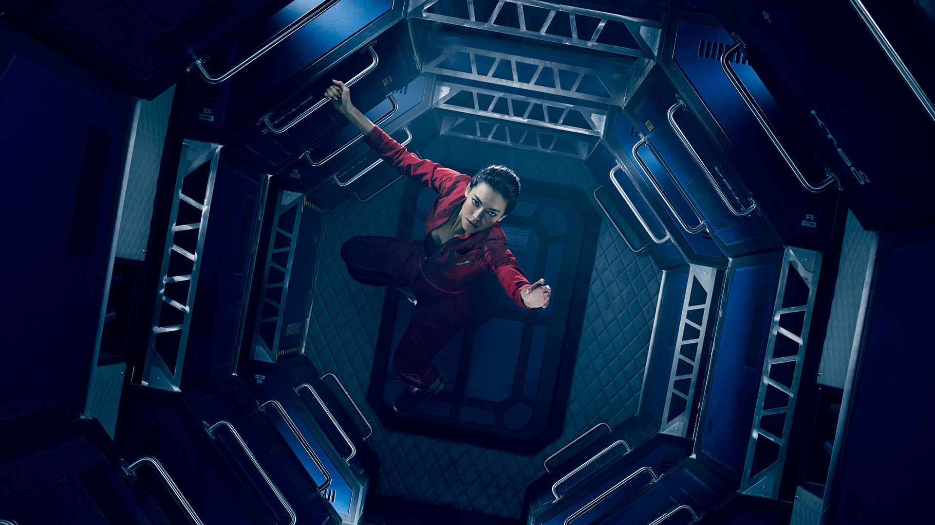 Julie Mao from The Expanse in a spaceship corridor HD Wallpaper