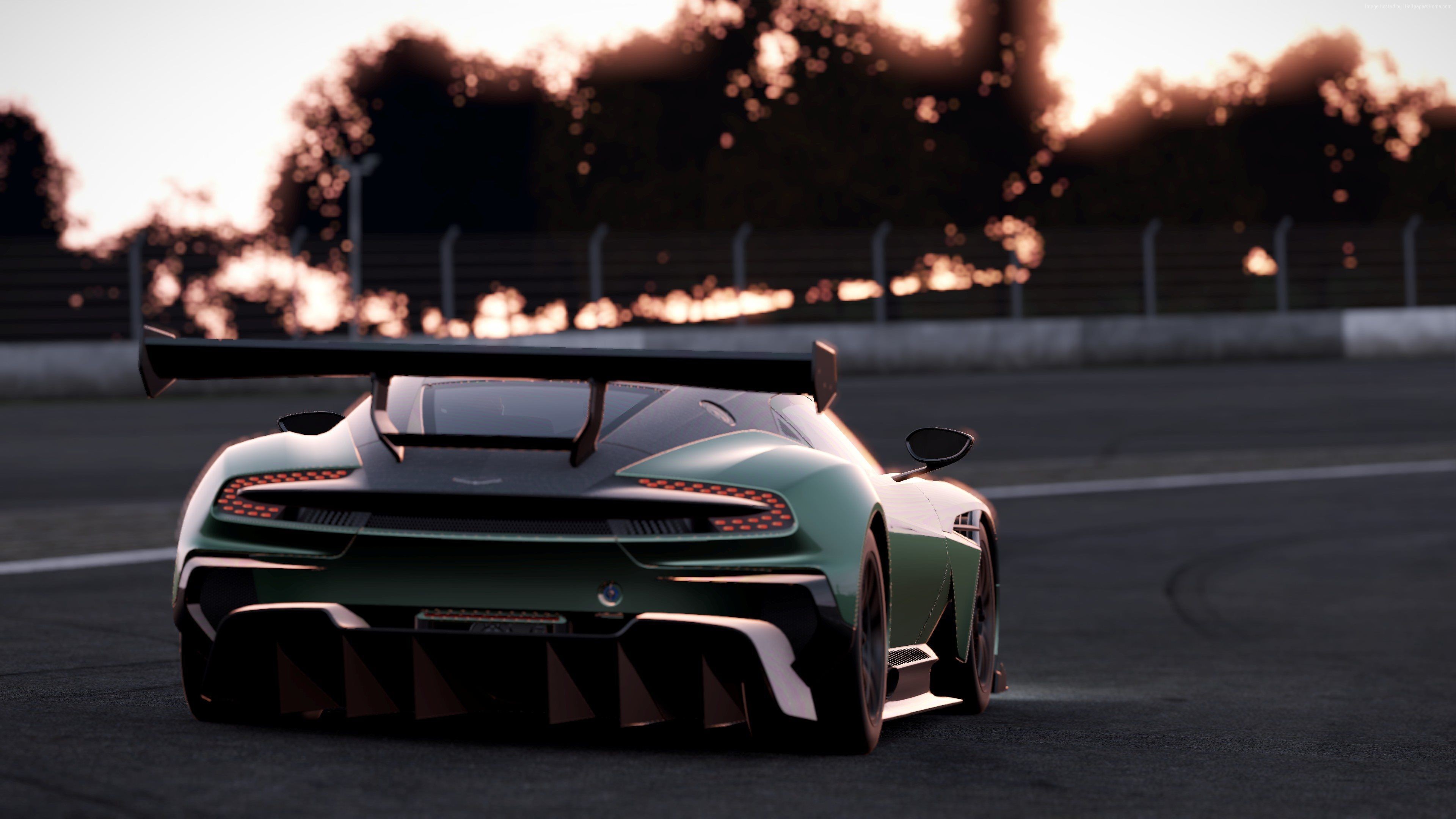 Aston Martin Vulcan AMR Pro on a race track HD Wallpaper