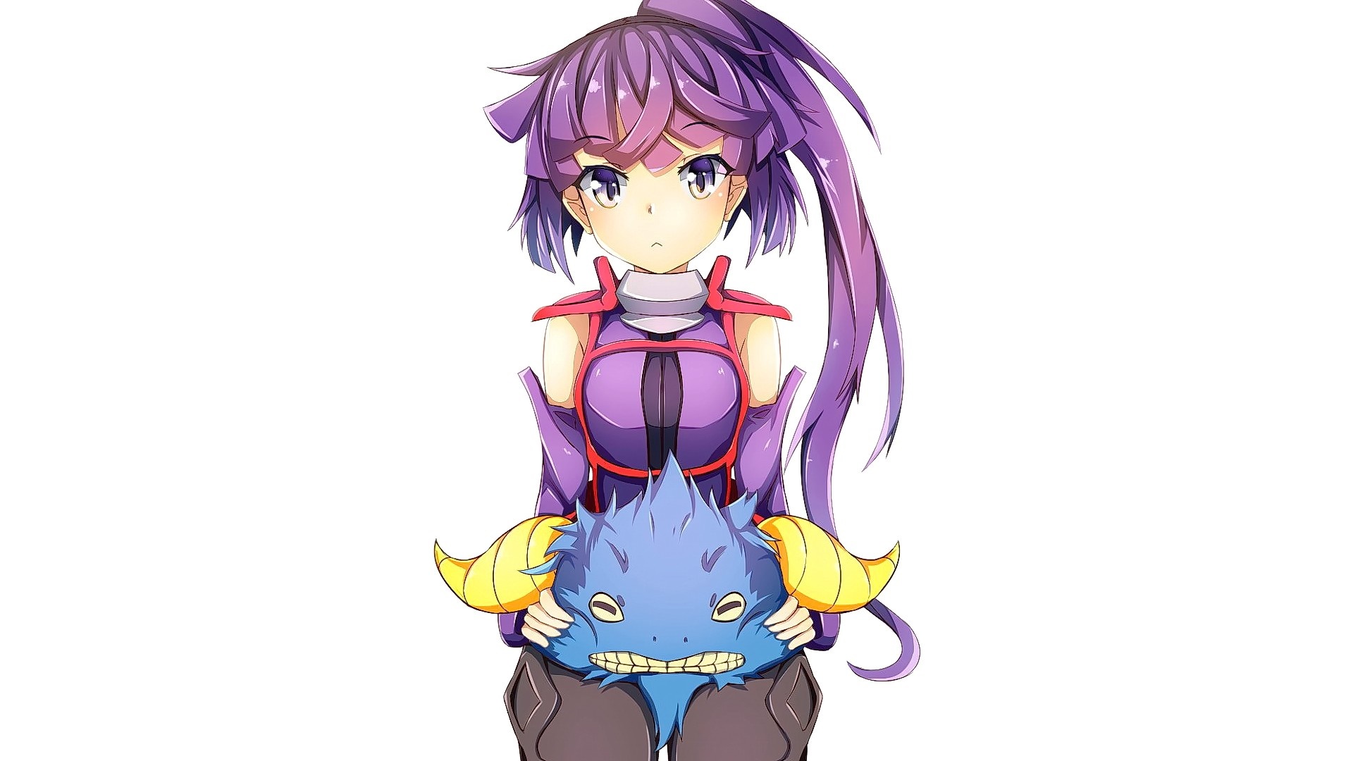 Akatsuki from Log Horizon holding a blue creature HD Wallpaper