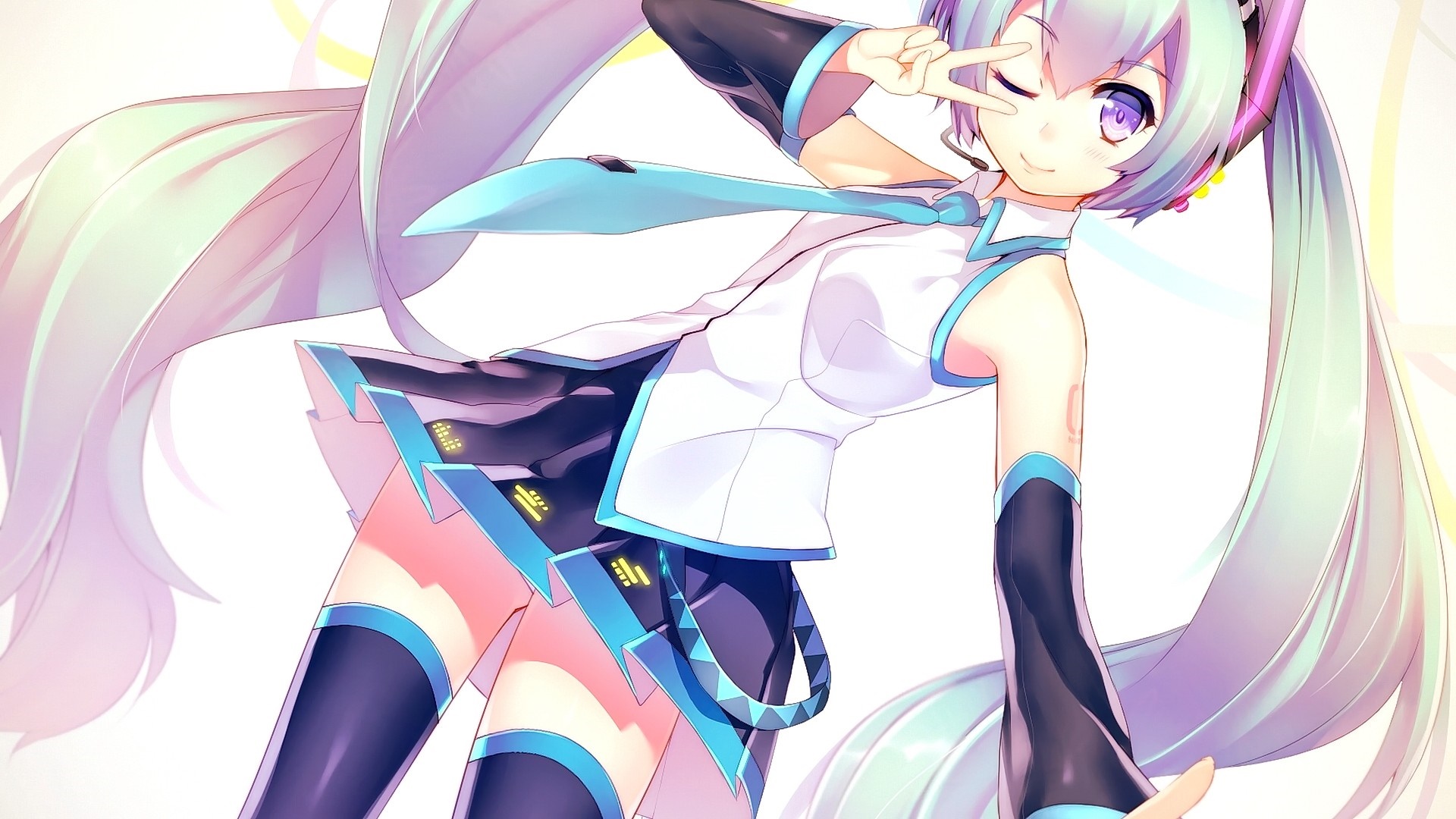 Hatsune Miku from Vocaloid HD Wallpaper