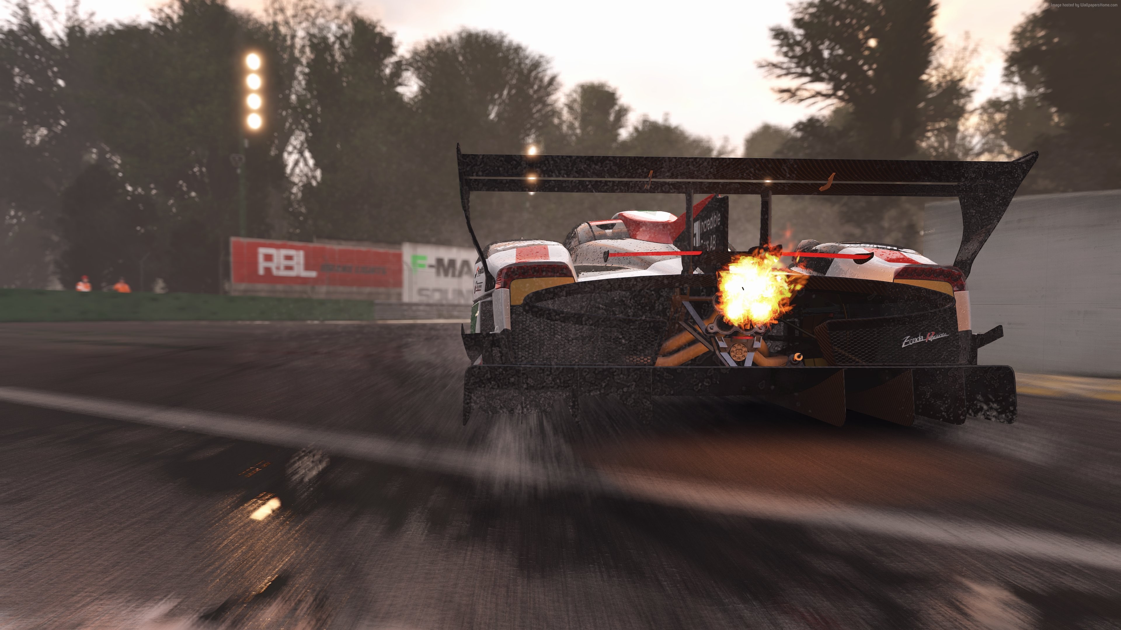 Project CARS 2 race car with engine fire HD Wallpaper
